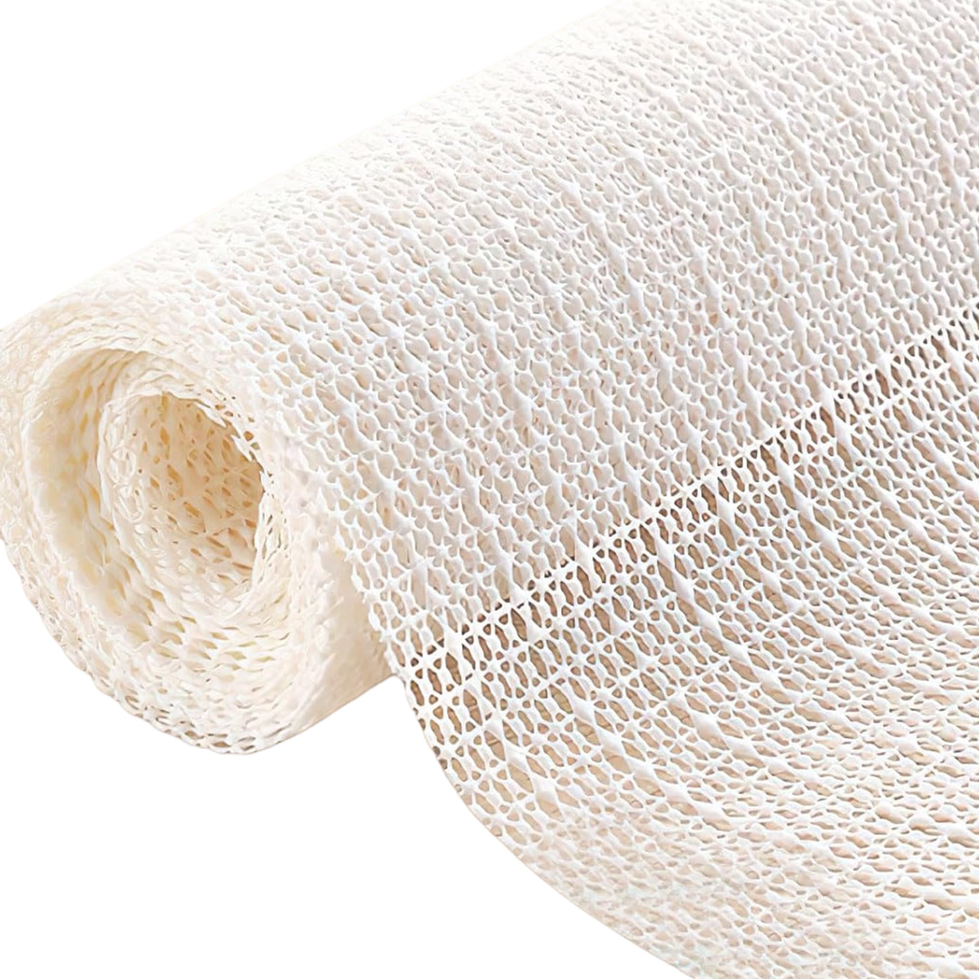 Sottofondo Antiscivolo 160 x 190 cm Antiscivolo e Tagliabile Rotolo di Tappetino Ammortizzazione Lavabile per Tappeti Parquet Scendiletto Cucina Auto Tampone, bianco