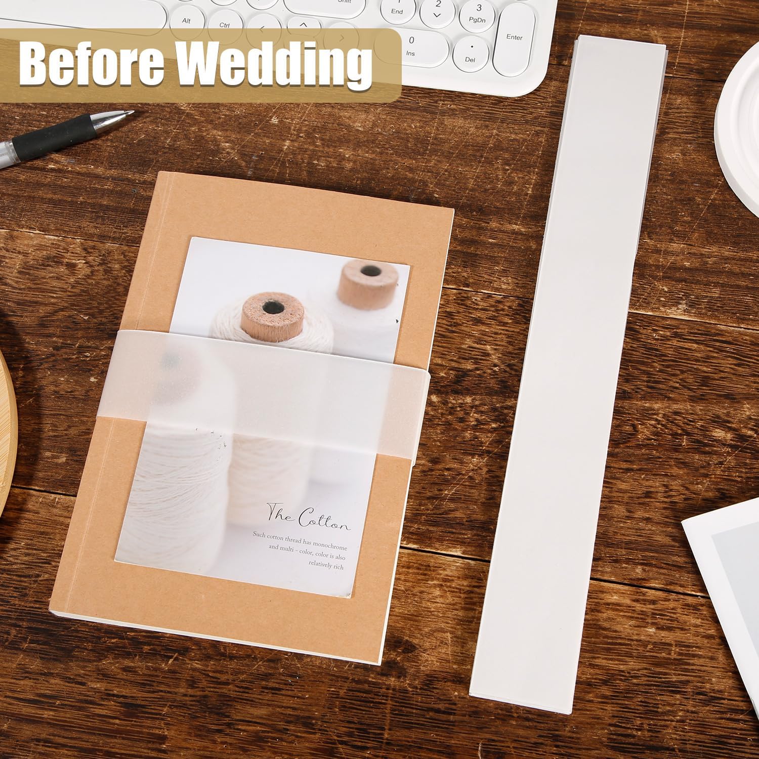 75pcs Vellum Belly Band, Clear Invitation Band for 5x7in & 4x6in Invitations Postcards Envelopes Vellum Wedding Band Invitations Wrap for Wedding Invites Accessories