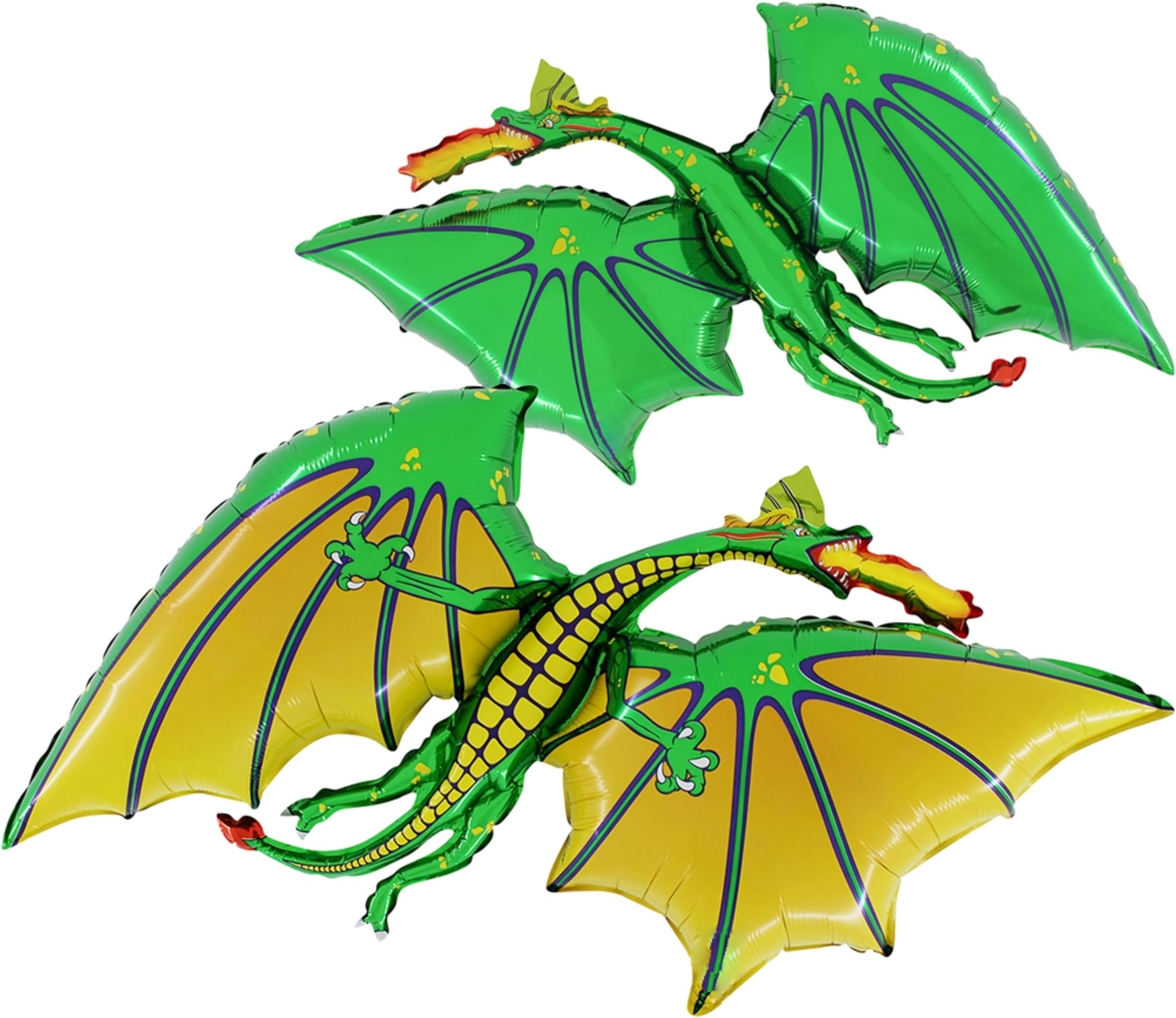 36 Inch Green Dragon Shaped Foil Balloon - Air or Helium