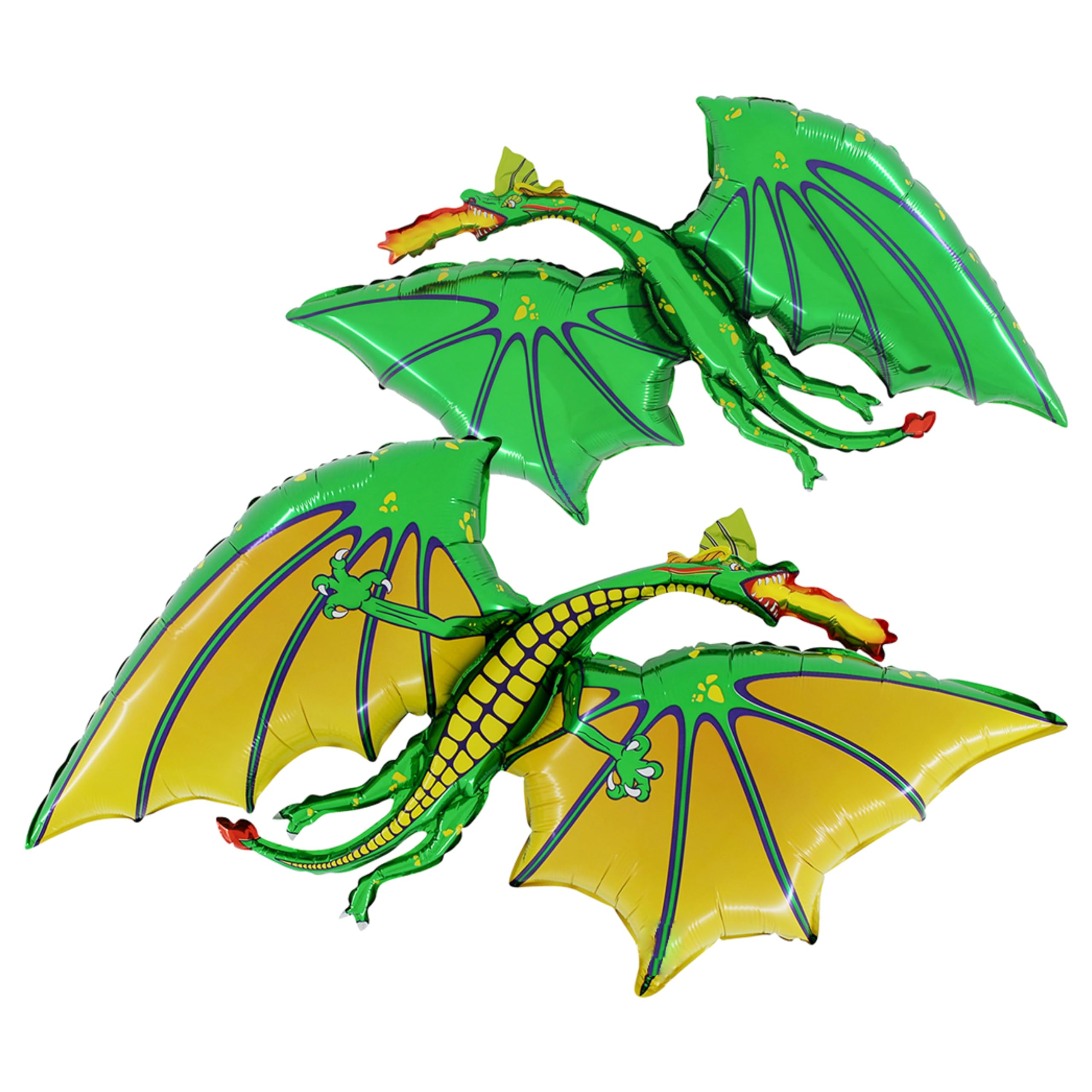 36 Inch Green Dragon Shaped Foil Balloon - Air or Helium