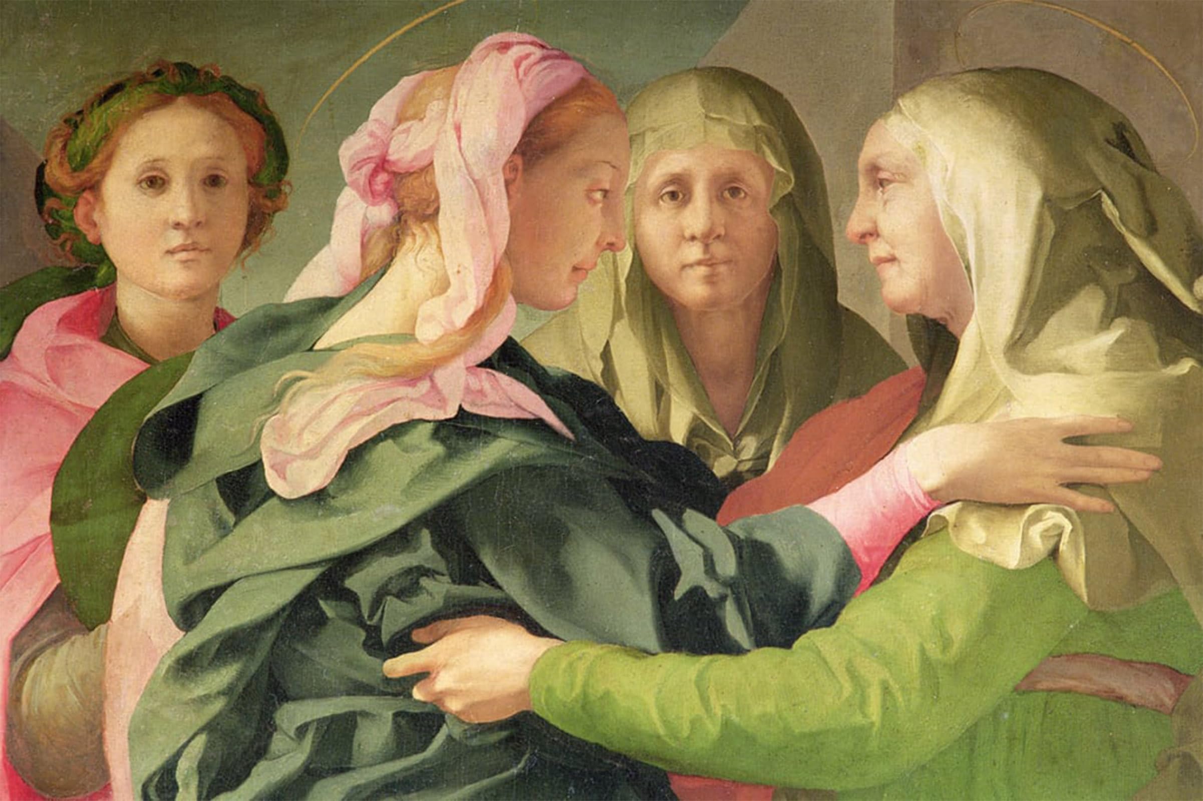 SERENDIPITP Vintage Wall Art Canvas Nordic Poster Canvas Print Picture the Visitation Detail of by Jacopo Pontormo Wall Art Poster for Home Decor 60x90cm