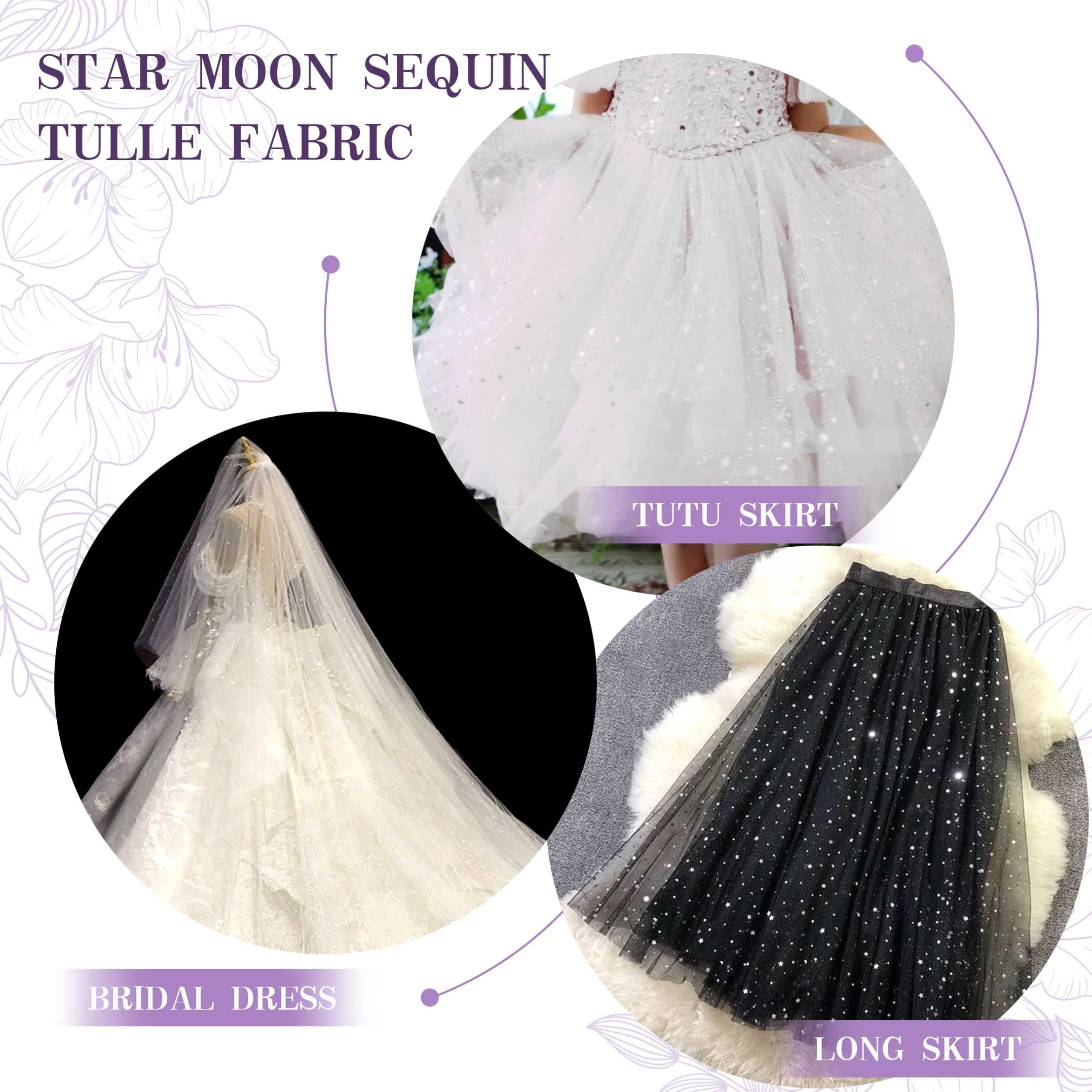 ももたろうSALE中‼️ TULLE FLOCKYLAYEREDTOPS Amazon.com: Homiest Glitter Tulle Fabric Rolls with Star