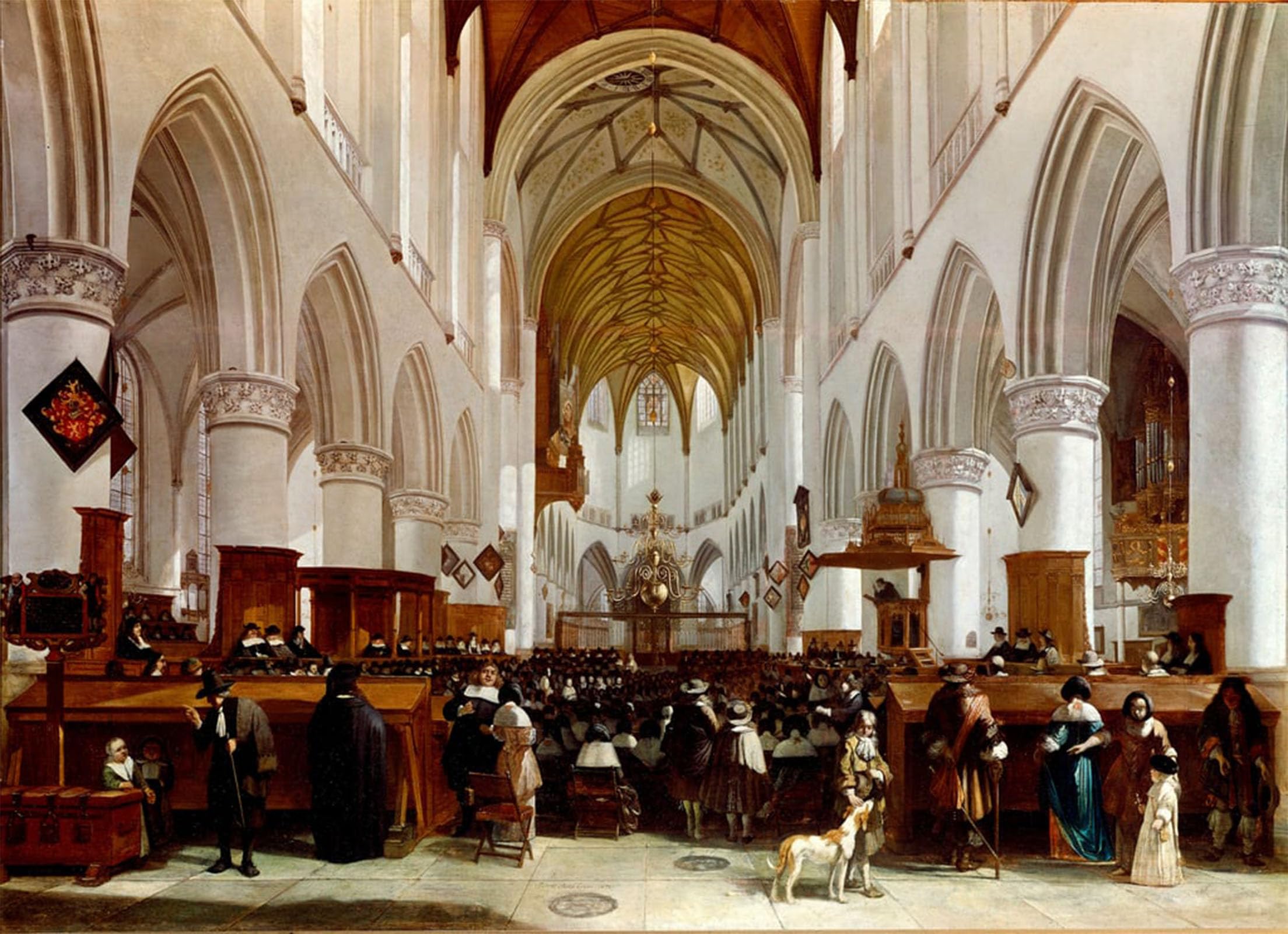 Lienzo de pared Gerrit Berckheyde: Cuadro de iglesia para decoración de hogar, 60x90cm 5