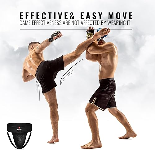 Miniatura 5 de DXM SPORTS Protector de ingle de boxeo para hombre, protector de ingle ajustable para kickboxing, equipo de entrenamiento de taekwondo, Muay Thai,