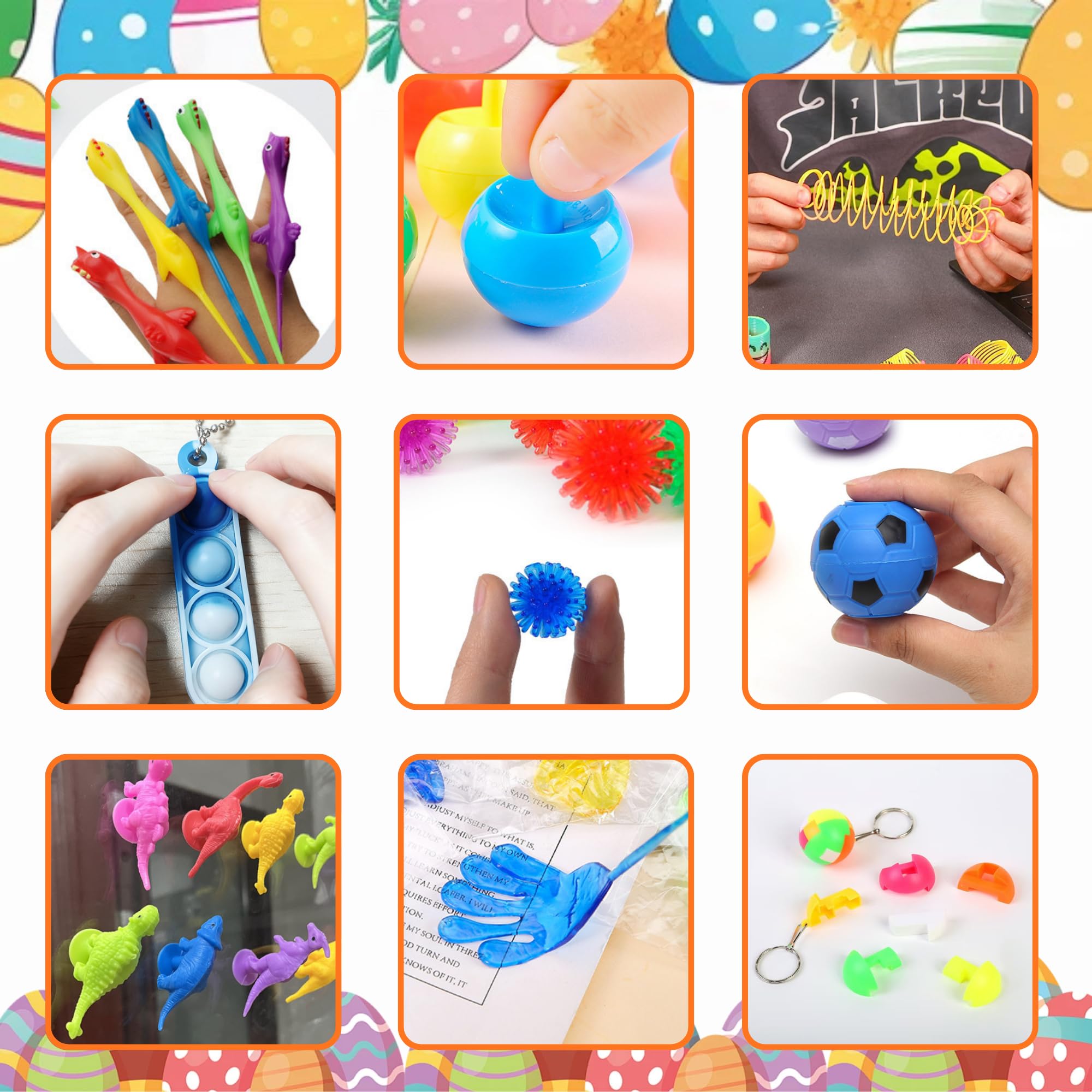 Lubibi 24 wstępnie napełnione jajka wielkanocne wypełnione,Mochi Squishy sensoryczne dla dzieci,jajka wielkanocne do napełniania, akcesoria imprezowe, na imprezę, polowanie，chłopców i dziewczynek