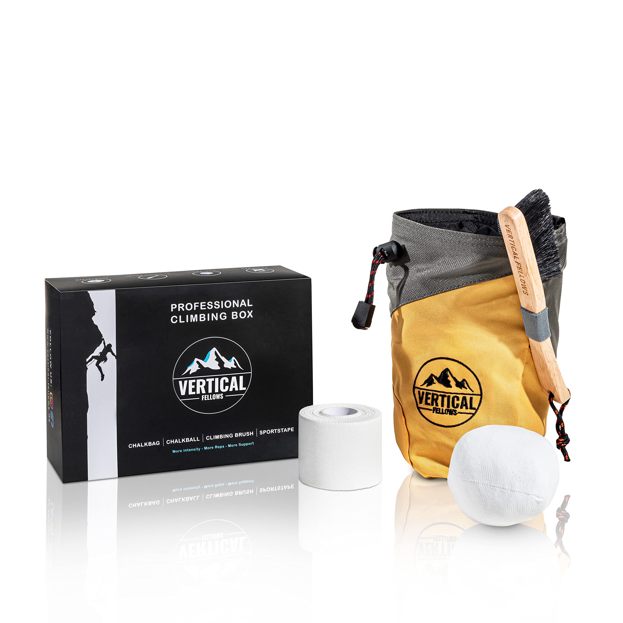 Professional Climbing Box mit Chalkbag Chalkball Climbing Brush und Sportstape