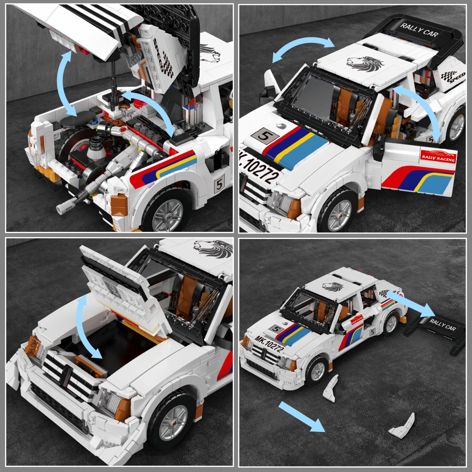 Mould King 10272 Technik - Juego de construcción de coche deportivo, 1:14, modelo estático para adultos y jóvenes a partir de 14 años, juego de coleccionista (1477 piezas)