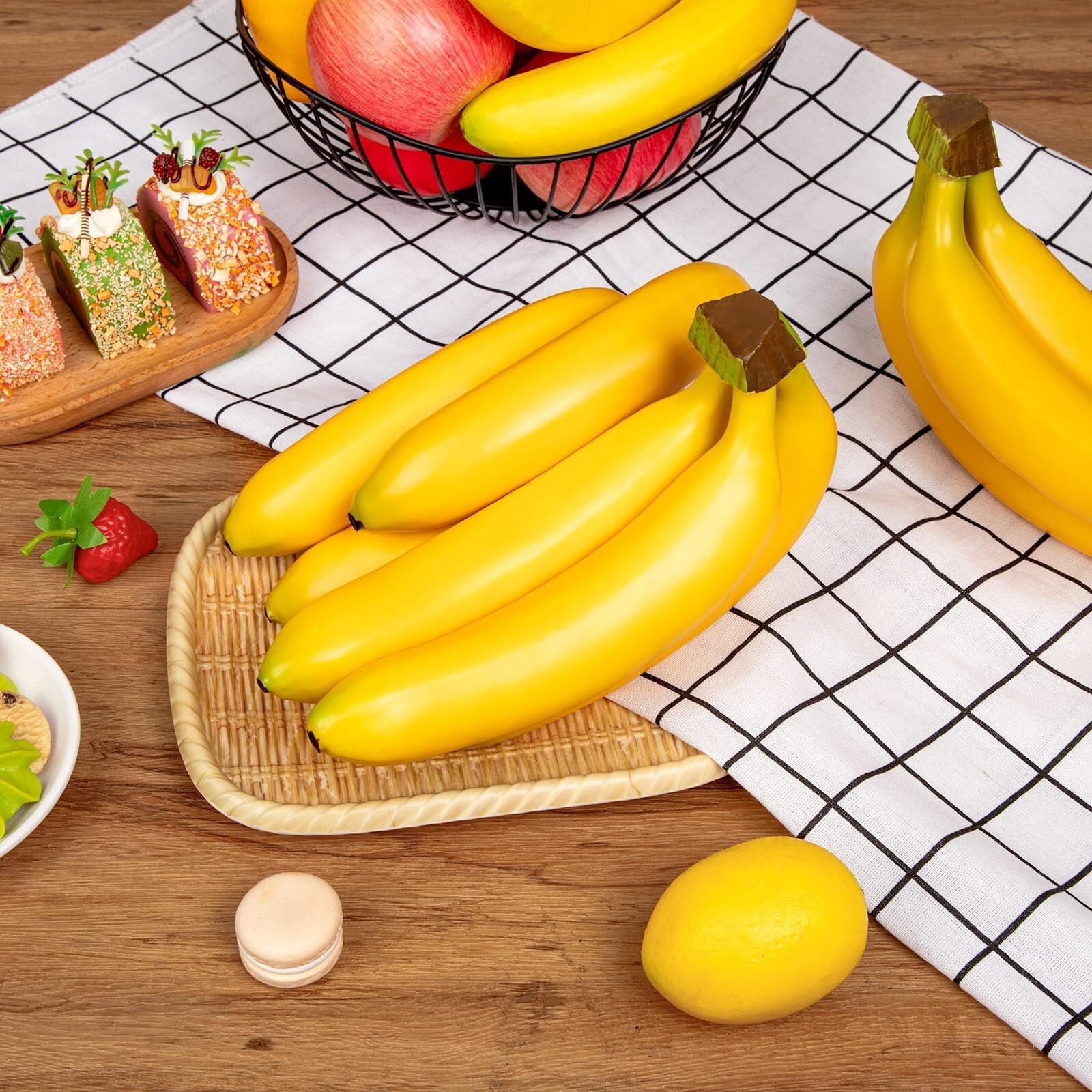 Frutta Finta Artificiale Un Mazzo Di Banane Finte Perfette For Decorare L'attrezzatura Fotografica Decorazione Casa