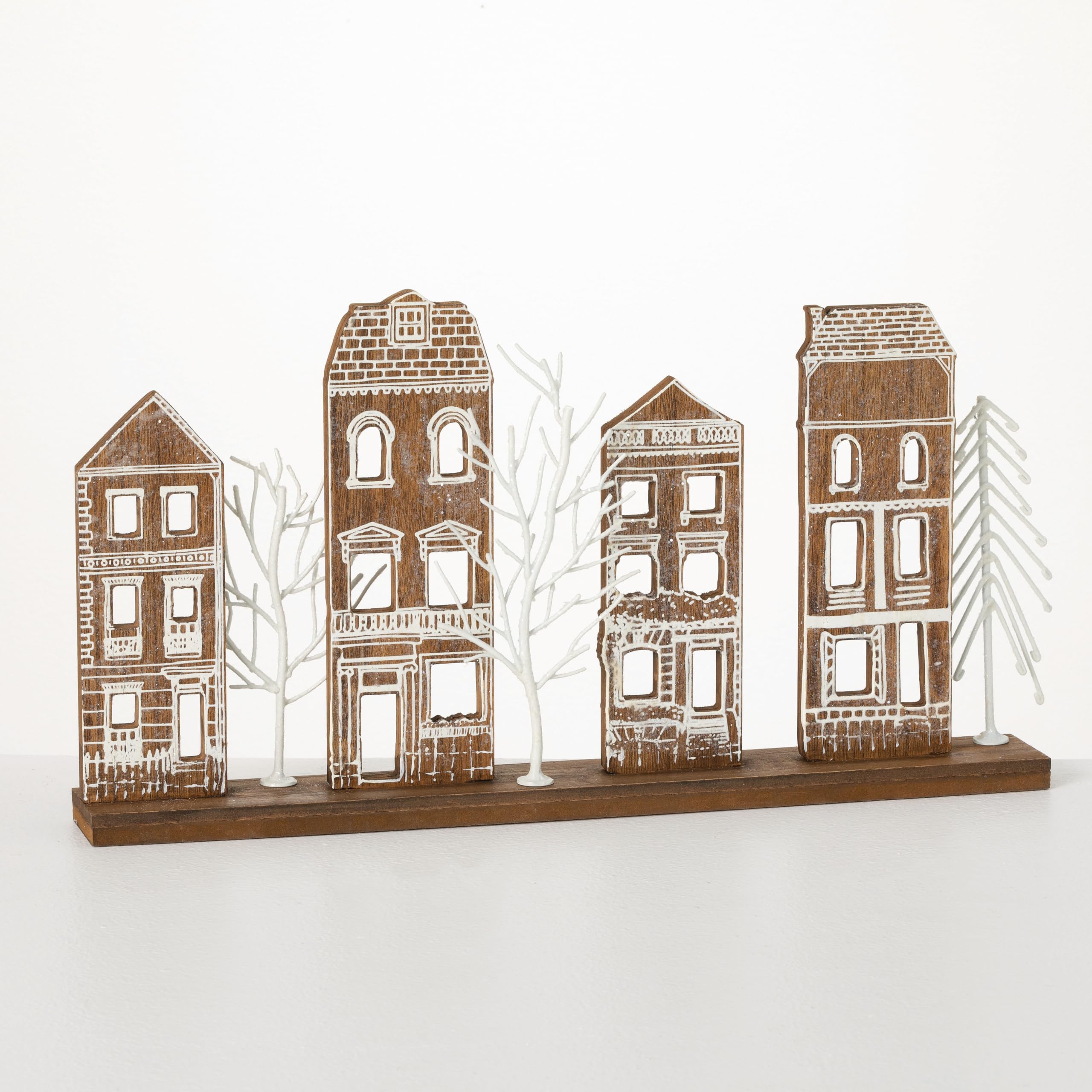 Sullivans tabletop village con acabado artesanal elegante para salón minimalista