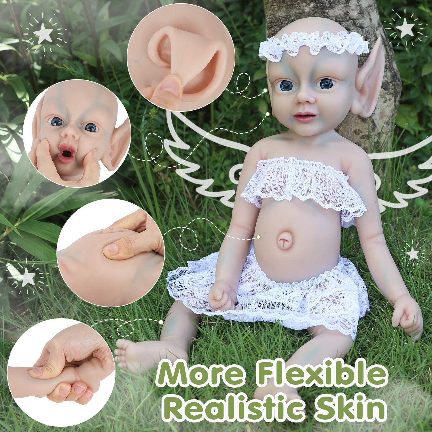 【リボーンドール】 ELF Amazon.com: cosheng 18 INCH Realistic elf-Flynn Reborn Baby
