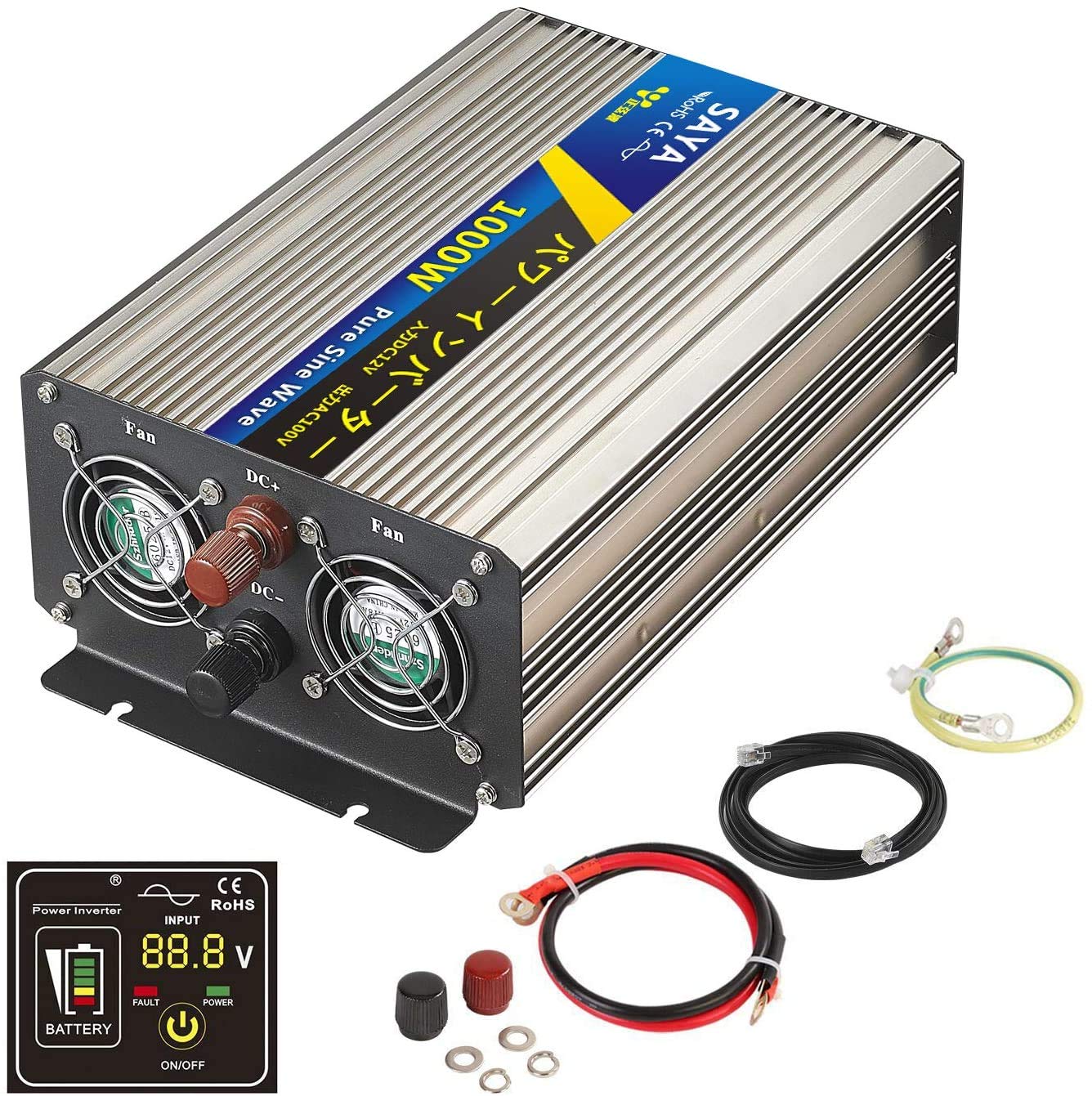 Amazon.co.jp: BOSHIGA 正弦波インバーター 1000W 12V 100V 瞬間最大