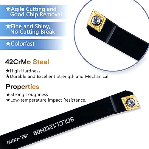 Miniatura 10 de Herramienta de torneado para torneado, soporte de roscado, 21 unids - 7 unids 12 "soporte de roscado barras de taladrado+14 piezas insertos de