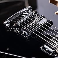 Vista 5 de Redid Semi-Hollow Body Electric Guitar RD-100 Jazz Guitar with F-Hole,Maple neck,humbucker Pickups (Black)