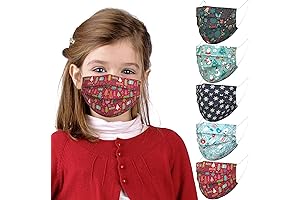 Holiday Disposable Face Masks for Kids (50 Individually Wrapped)