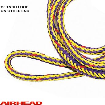 خط إرساء قارب PWC من Airhead ، 7 أقدام ، عبوة من 2 ، أصفر / أسود للقوارب المائية
