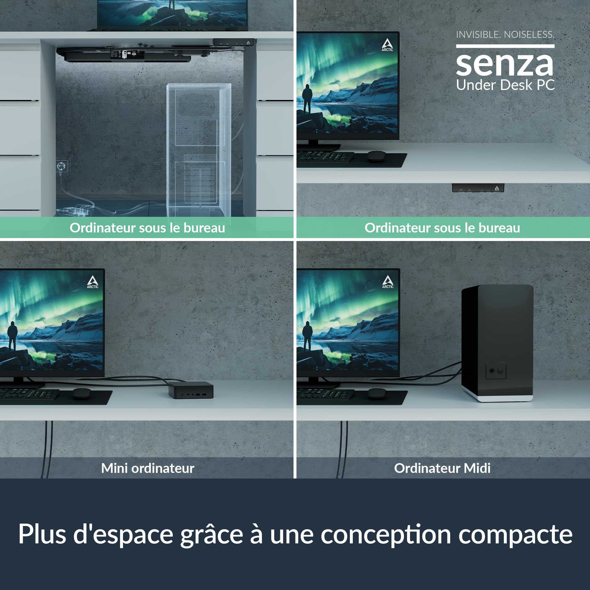 ARCTIC Senza 5700G - PC Montage sous Table, Refroidissement Passif