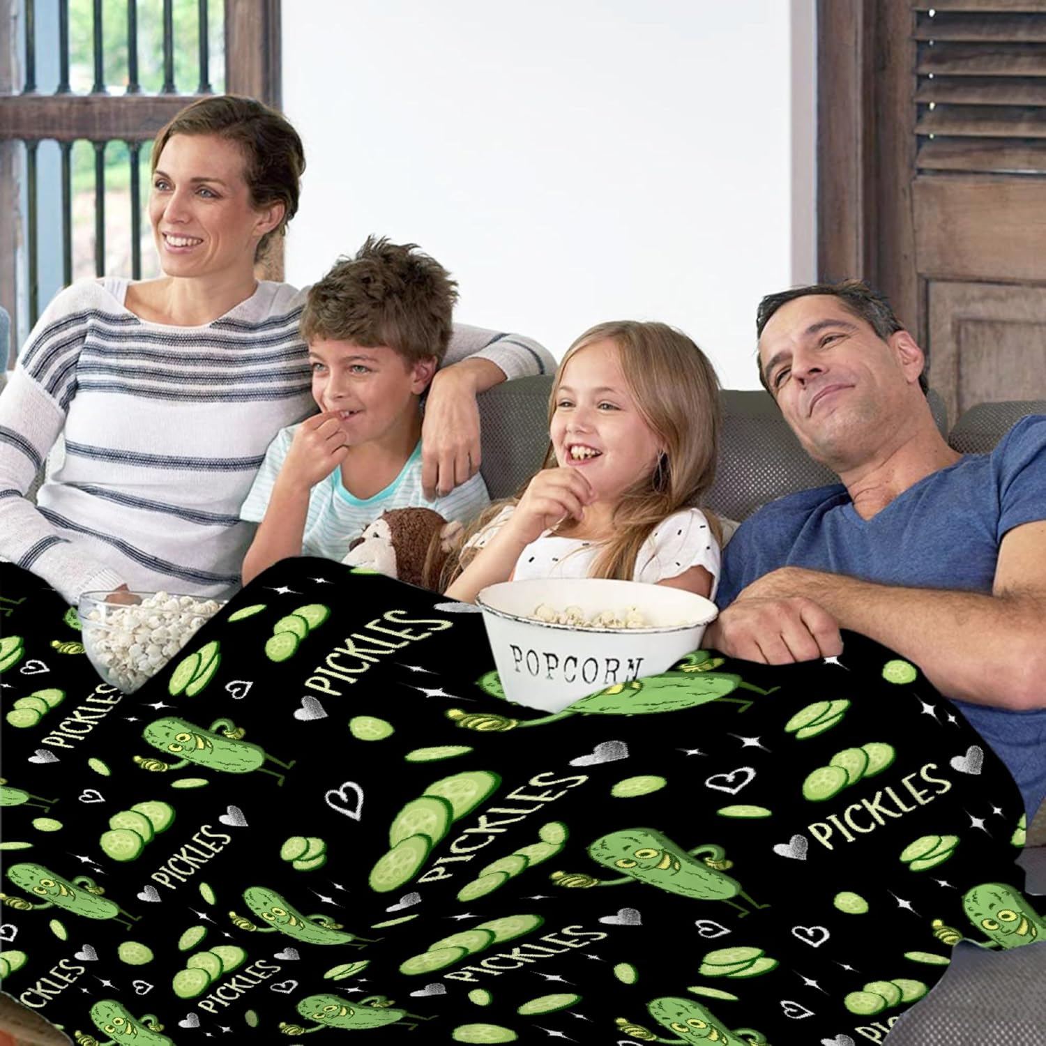 Pickle Blanket for Pickles Lover Funny Pickle Gift for Girl Boys Women Super Soft Flannel Blanket for Sofa Couch Bed Camping Travel - Plush Warm Home Decor for All Seasons, 40"x50"for Kids/Baby - Image 5