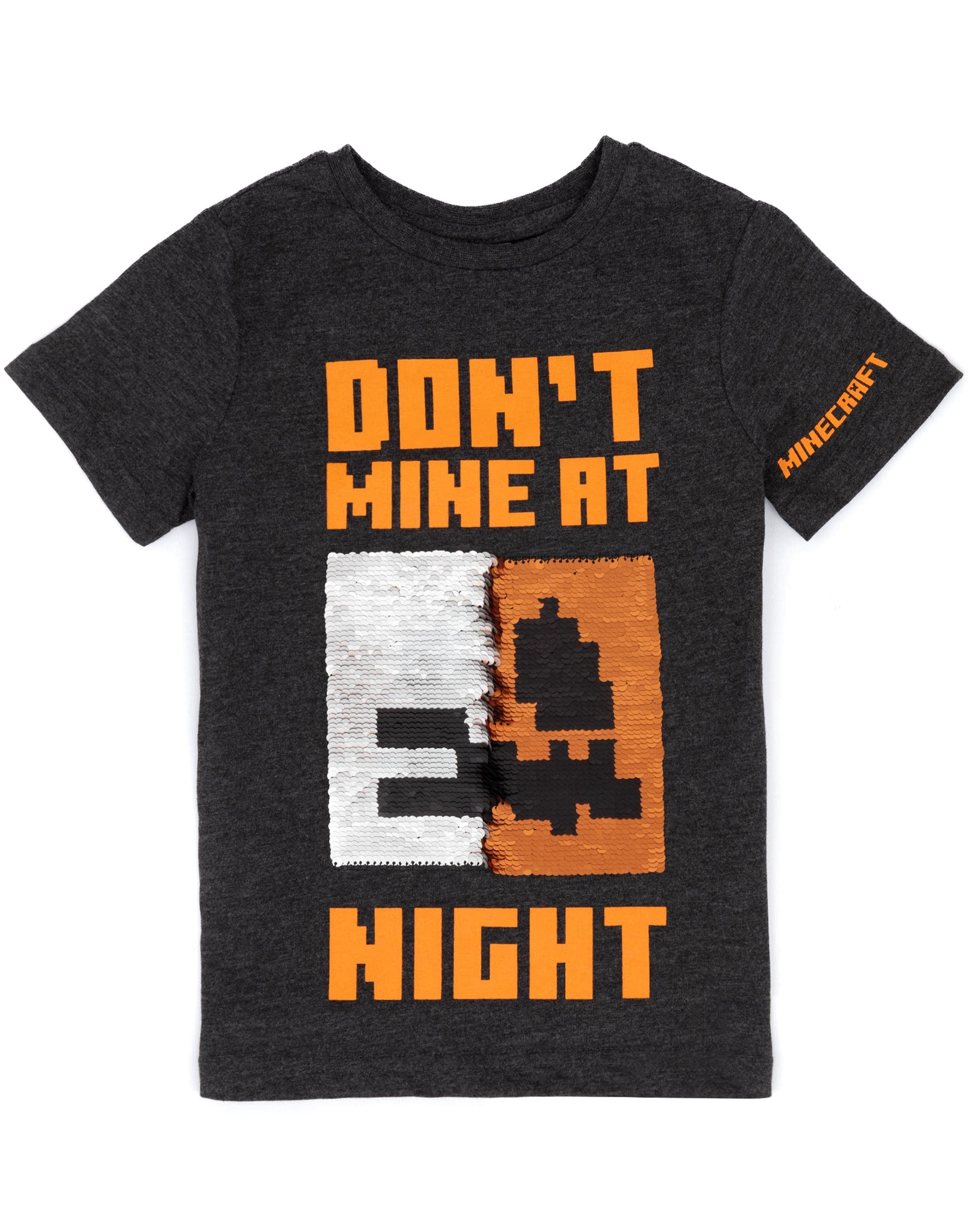 Minecraft Men's Grey Boy's Short Sleeved T-Shirt | | Official Merch | Size: 8-9 Years