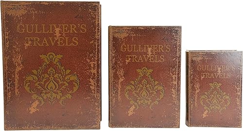 Miniatura 9 de Ebros Gift Juego de 3 cajas de libros de madera de imitación de cuero sintético con diseño floral de Viajes del Viejo Mundo multicolor