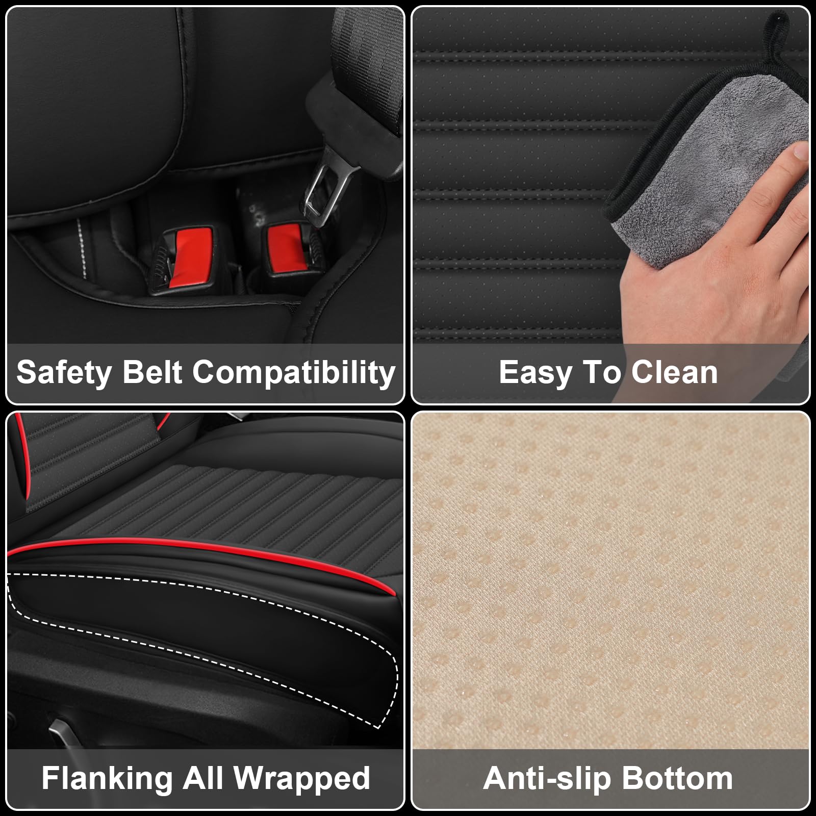 Standard Seat Covers Full Set Set for Toyota Highlander 2001-2025 Full Car Breathable Leather Seat Cover Waterproof Car — view 4