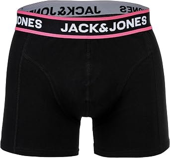 JACK & JONES Men's Boxer Shorts Pack of 10 - Comfortable Cotton Stretch Trunks with Logo Waistband, Jaclimes Solid Black M, black, Medium, Black, Medium