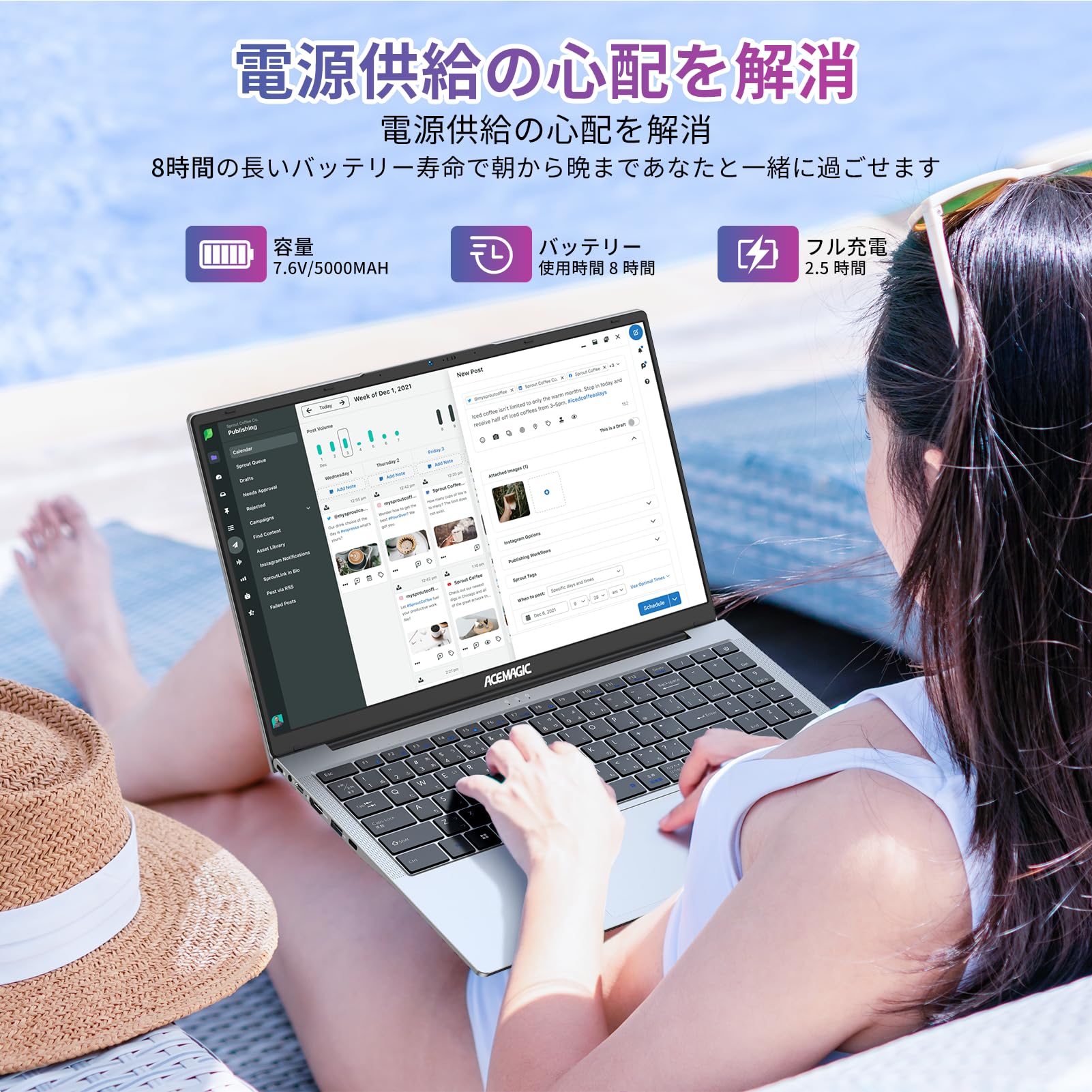 Amazon.co.jp: ACEMAGIC ノートパソコン 軽量 15.6インチ ノートpc N97