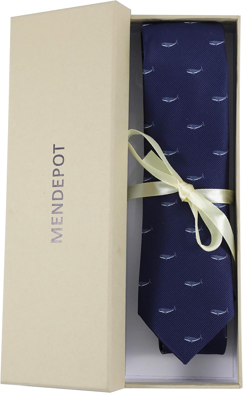 Animal Pattern Necktie With Gift Box Sea Animal Pattern Tie Father's Day Birthday Gift Tie