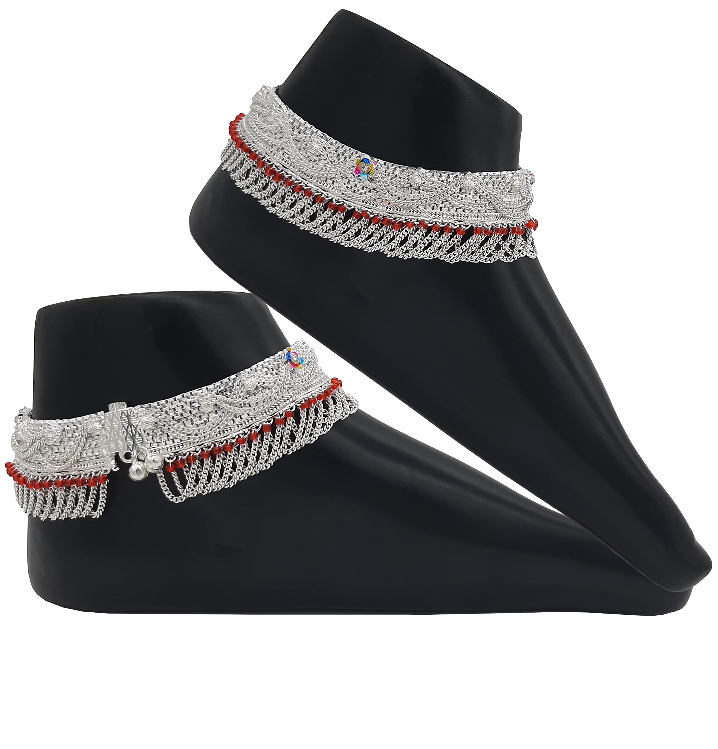 BR Ornaments Gota Chandi Payal | Anklet | Fancy Payal | Stylish Payal For Women (B0CG2GHBWY) Amazon Price History, Amazon Price Tracker