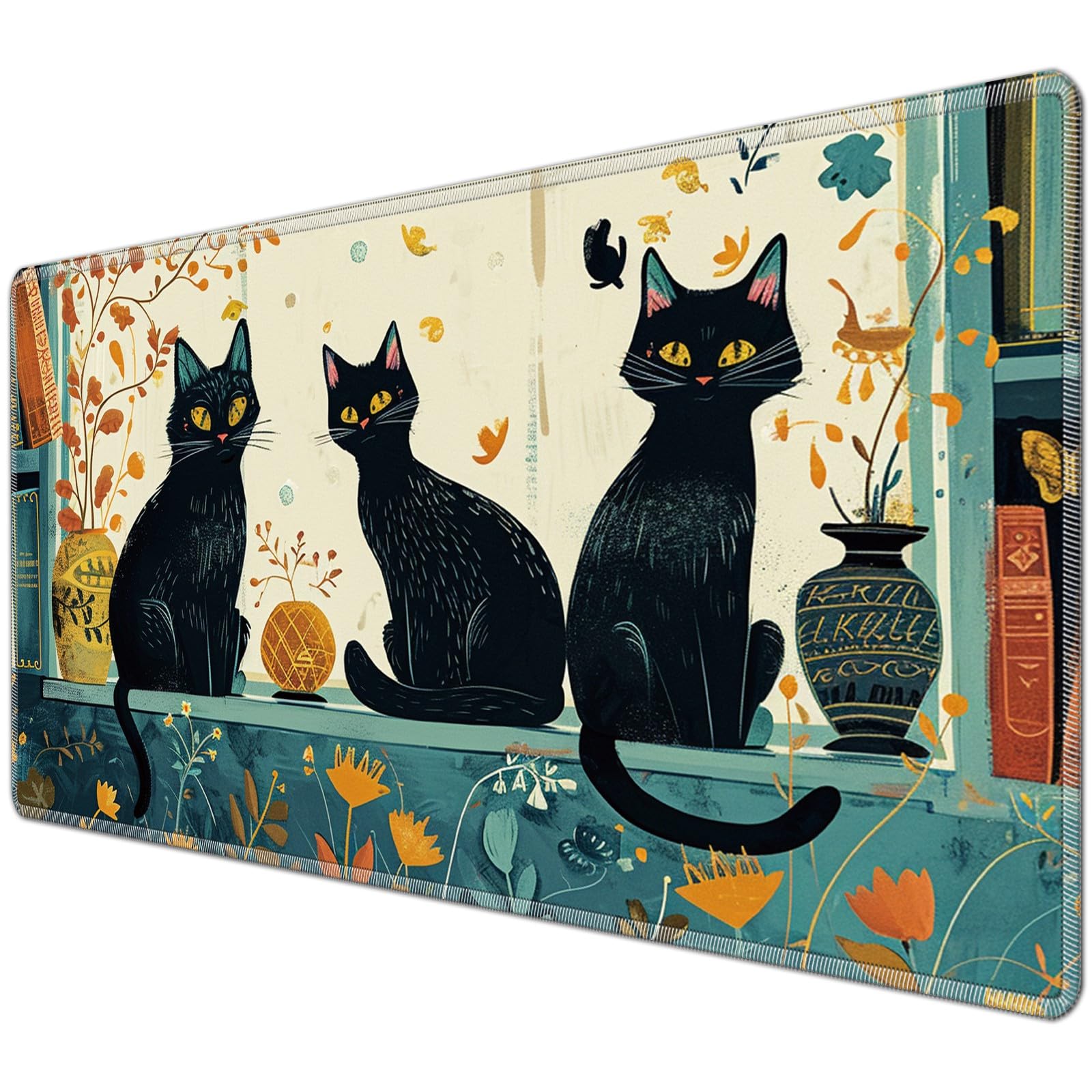 JANENFNA for TCG Playmat Desk Mats 24 x 14 inches Mousepad Compatible for MTG Trading Card Game Play Mats Smooth Rubber Surface Original Play Mat,