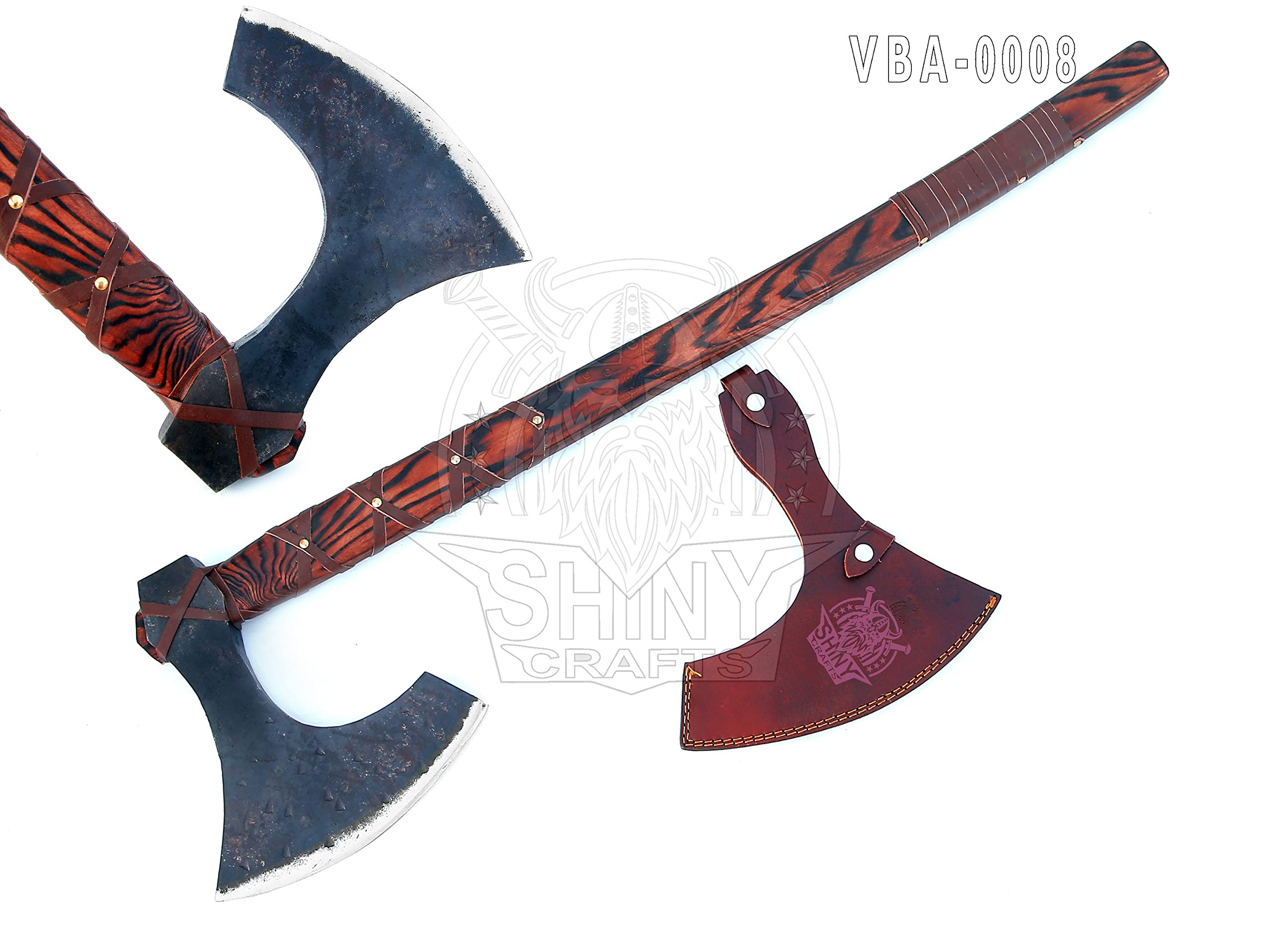 Viking Axe, Camping Axe, Hunting Axe, Carving Axe, Bearded, One-of-a-Kind,  Sharp Blade, Solid Wood, ARSAXE12 - ColdLand Knives