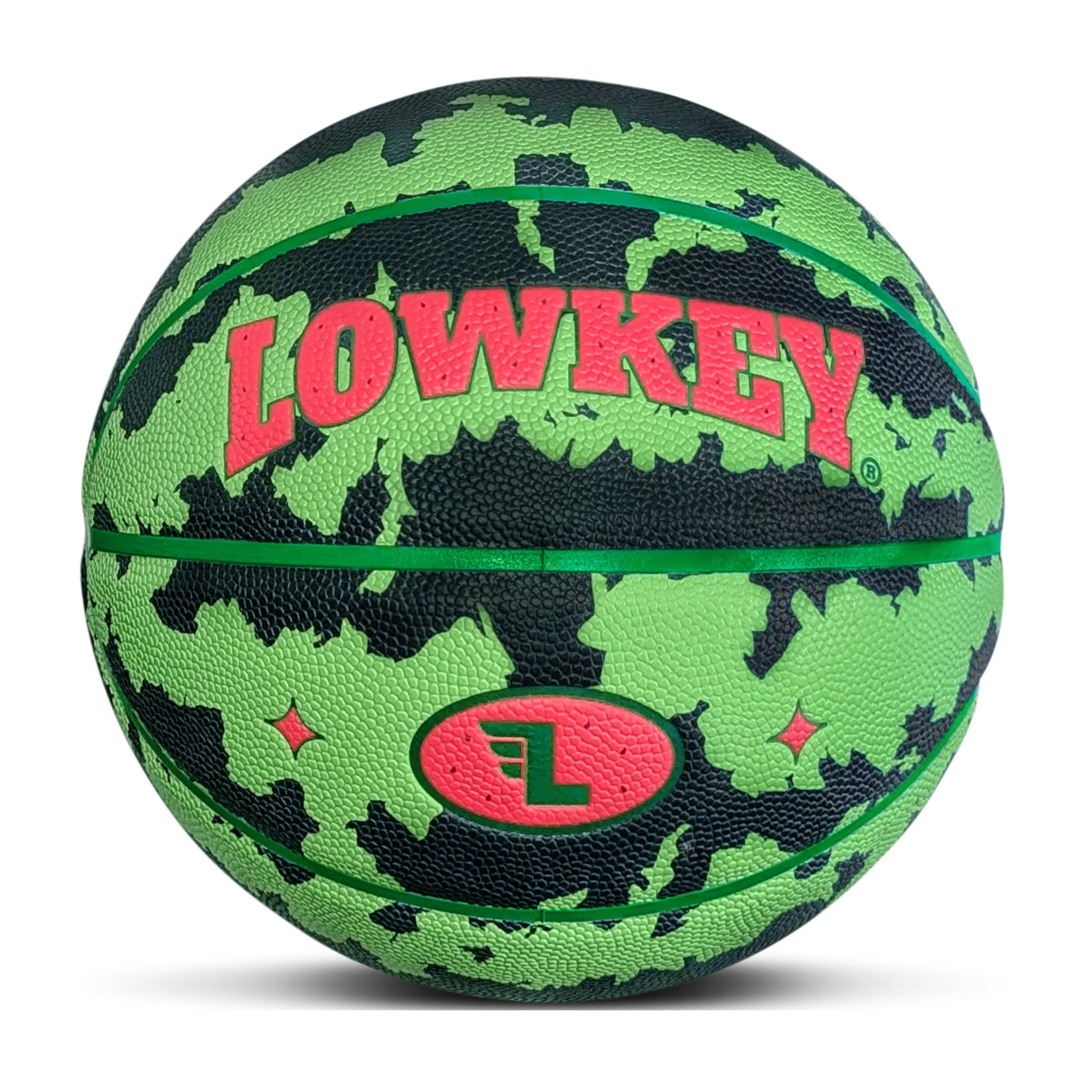 Lowkey Basketball Indoor & Outdoor Größe 7 | Design Basketball | Anti-Rutsch Beschichtung & Erstklassiger Grip Ball im Melon & Moon & Ice Pop Design