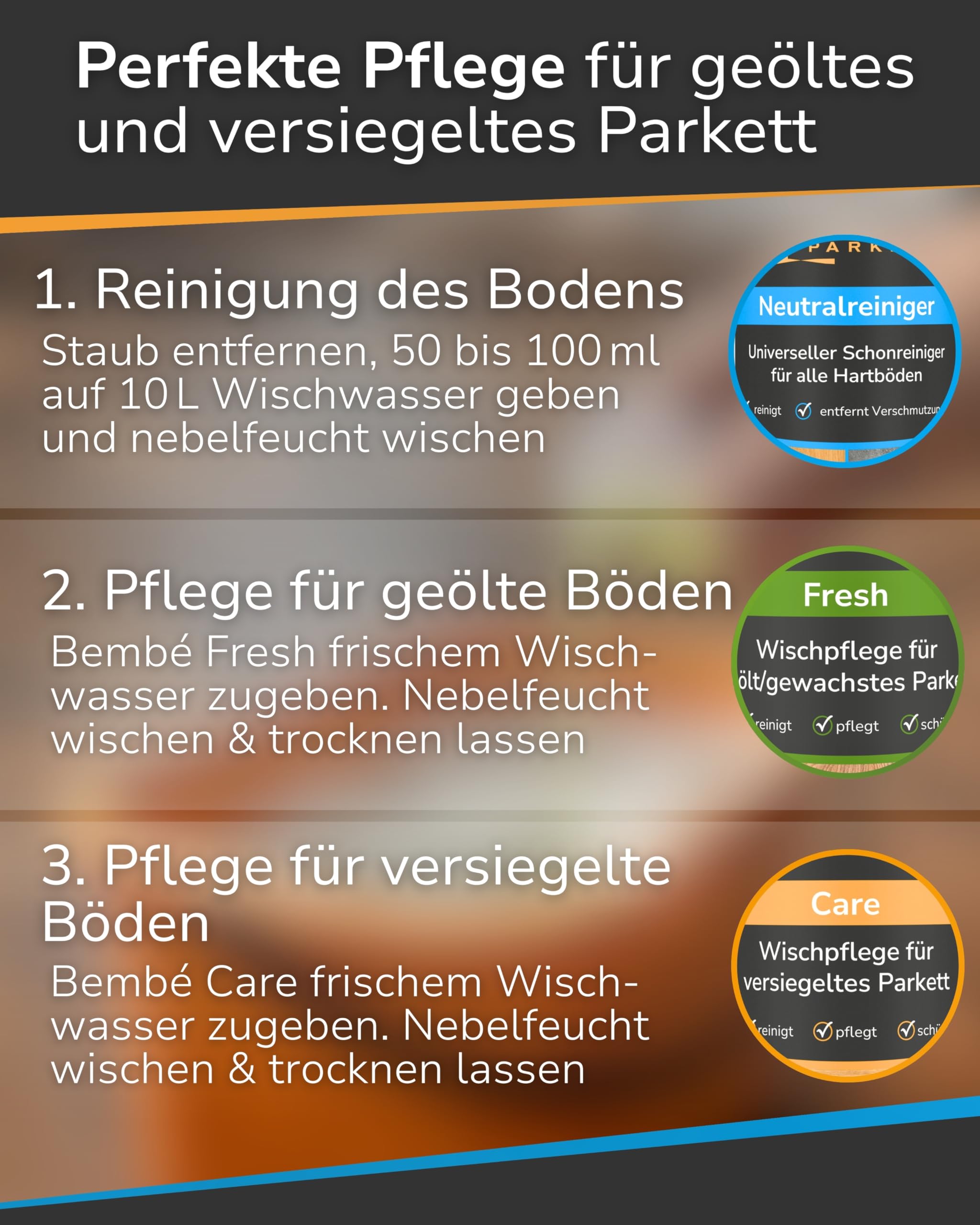 Bembé Neutralreiniger I 5 Liter I Universeller Bodenreiniger für alle Hartböden I pH neutraler Schonreiniger I Streifenfrei ohne Nachreiben I biologisch abbaubar & frei von Mikroplastik