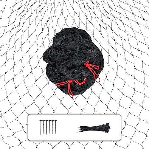 Red para pájaros para jardín, red de 25 x 100 pies para gallinero, red resistente para pájaros con malla de 2 pulgadas, red para aves de corral para