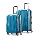 Centric 2 Hardside Expandable Luggage with Spinner Wheels, Caribbean Blue, 2-Piece Set (20/24)