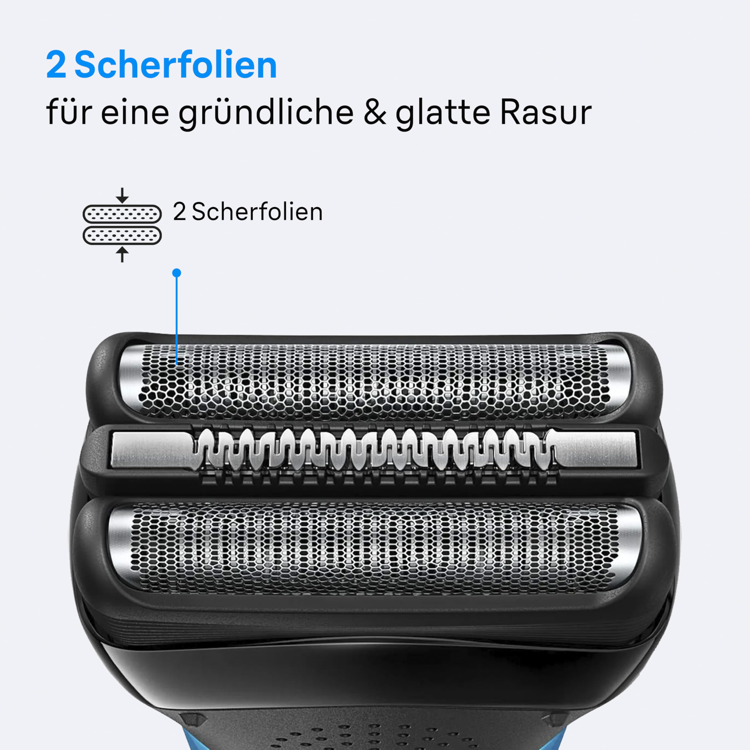 Braun Series 3 Elektrorasierer Herren – Rasierapparat mit 3 Flexiblen Klingen, 30 Minuten Akkulaufzeit, Trockenrasierer für Männer – 300s, Grau