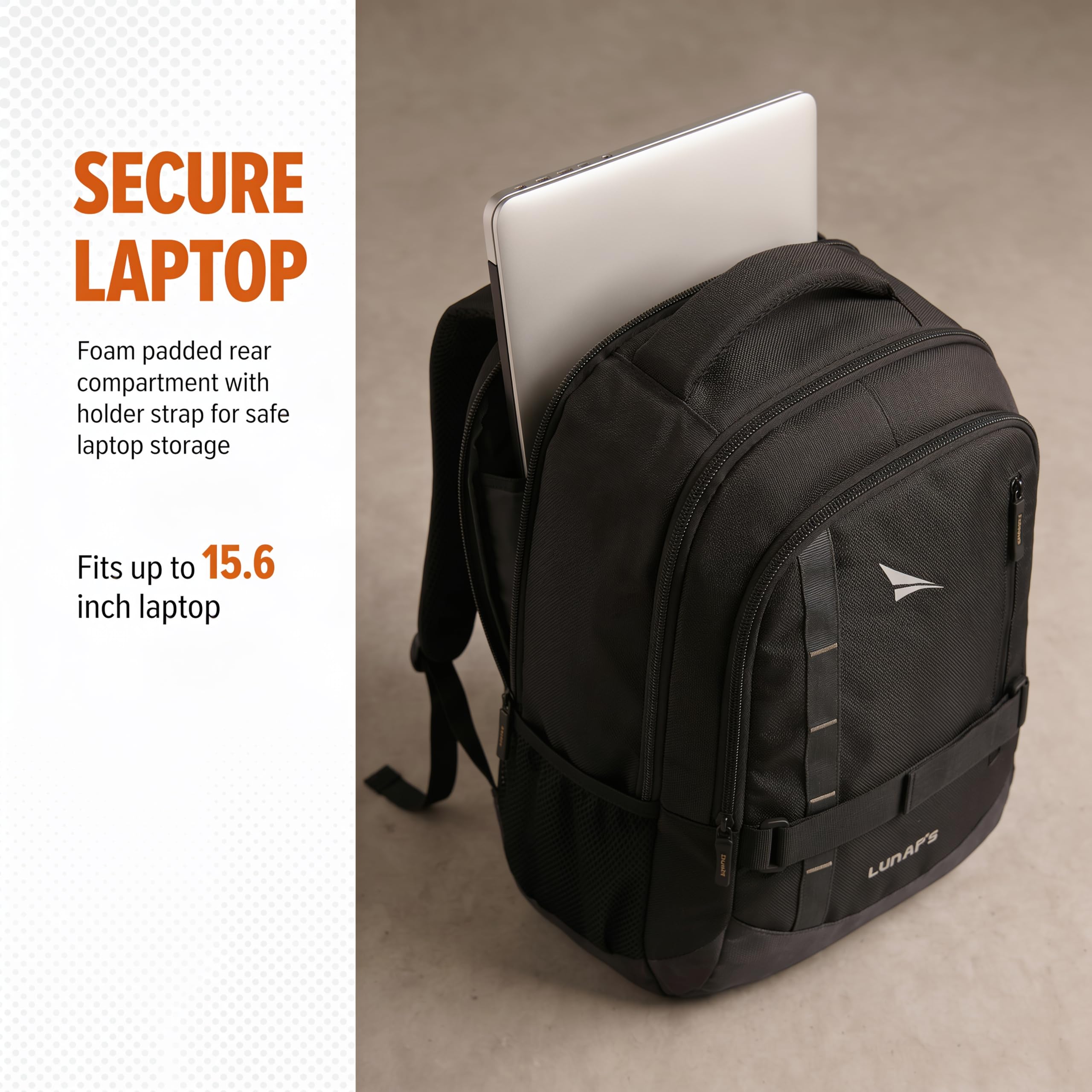 Lunar's Bingo - 48 L Laptop Bags | Laptop backpack for men | Laptop bag 15.6 inch | School bags | College bag for boys | Office backpack for men | Travel backpack with 1 Year Warranty 2