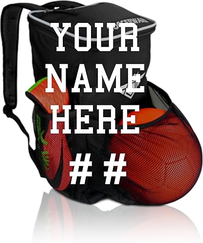 Mochila de fútbol con compartimento para pelotas - Para niños y niñas  La bolsa se adapta a todos los equipos de fútbol y equipo de gimnasio (negro)