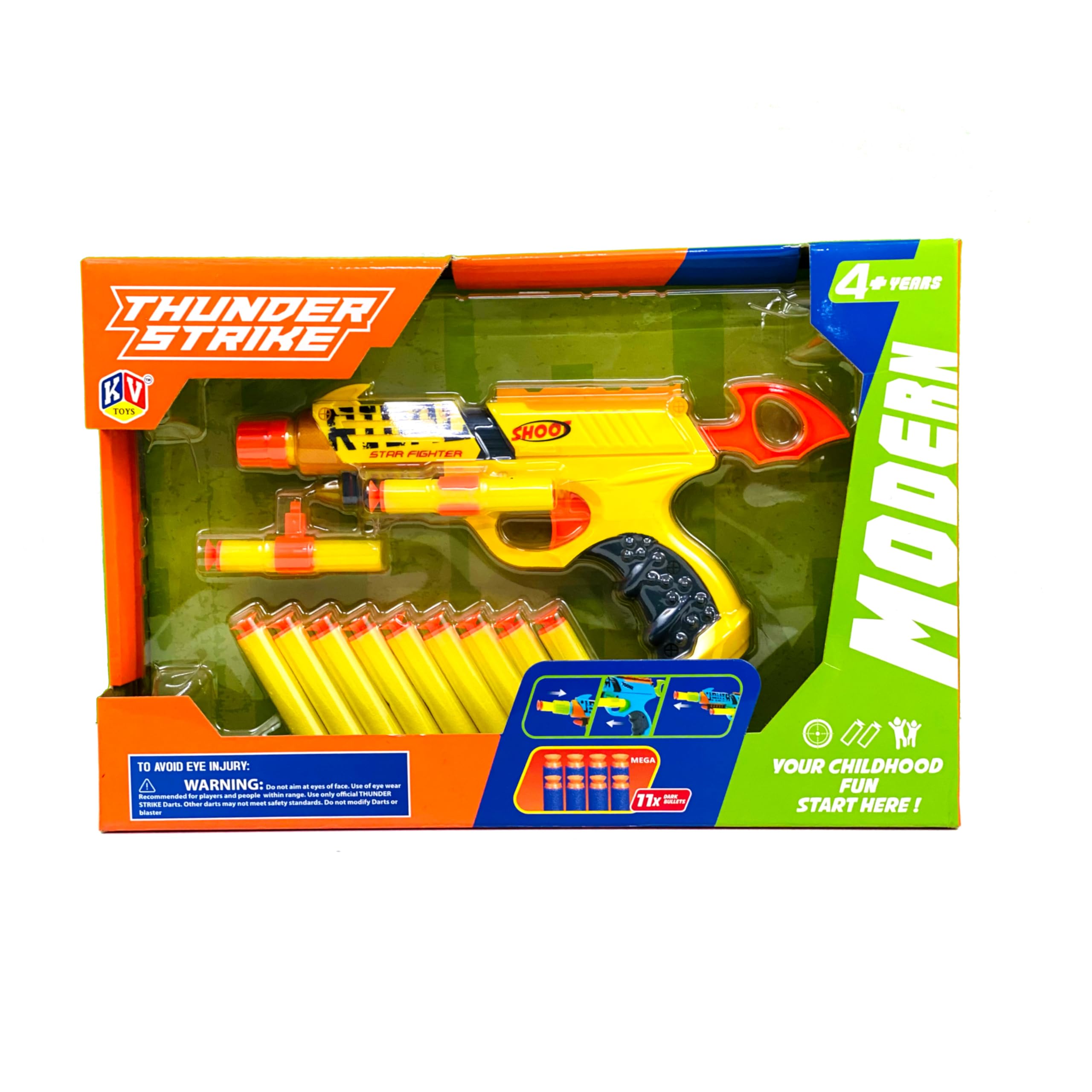 Thunder Strike Blaster Toy for Kids, 4+ Years – Includes Soft Foam Darts, Rapid-Fire Action, and High-Precision Design for Fun Play Battles