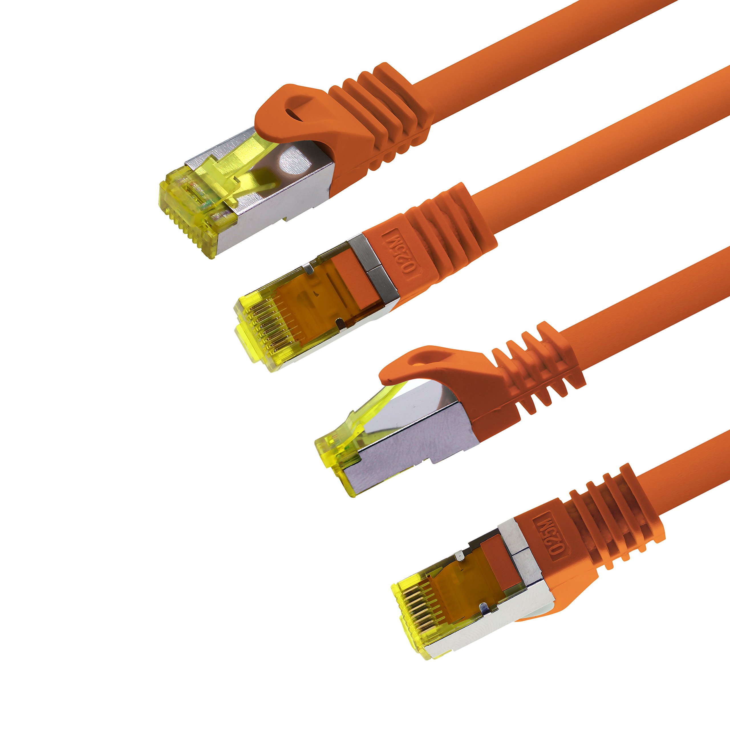1aTTack.de Cat.7 network cable 0.5 m black pack of 5 Cat7 Ethernet cable network LAN cable raw cable 10 Gb s SFTP PIMF LSZH set patch cable with Rj 45 plug Cat.6a — view 17