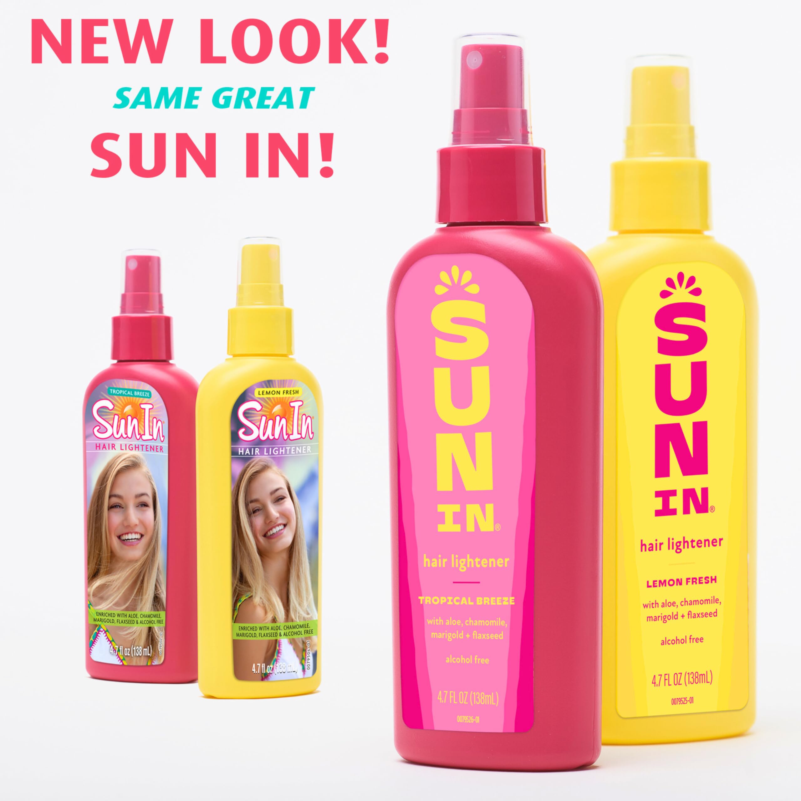 Sun In Lemon Fresh Aclarador de Pelo con Camomila y Extractos Naturales, Sin Parabenos, Ideal para Rubias y Castañas, Aclara Suavemente y Da Brillo Natural. Paquete de 1, 138 mililitros