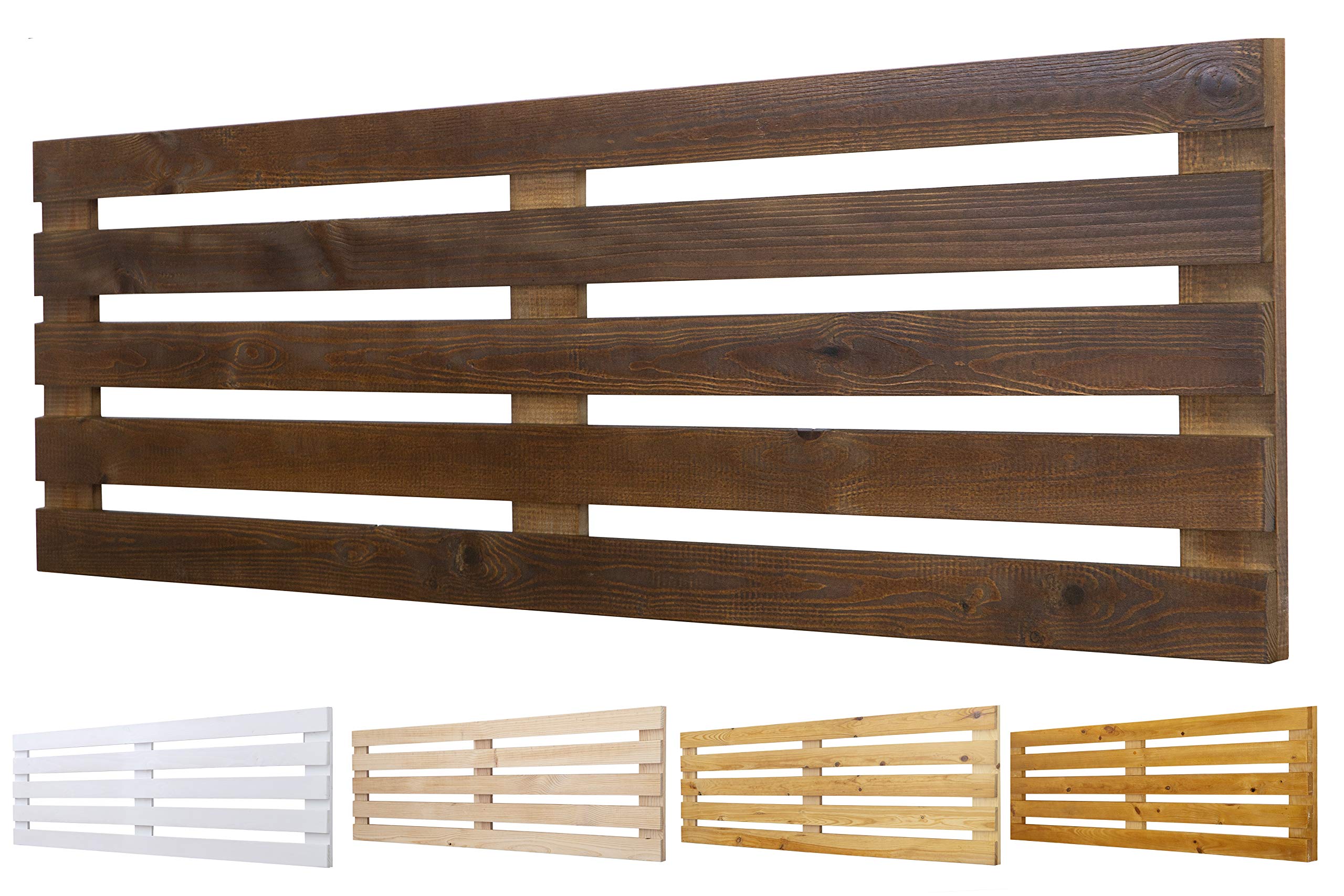 PALETS TALAVERA SL Cabecero de Madera Maciza Mod. Venecia para Camas de 80cm, 90cm, 110cm, 135cm, 150cm. Herrajes incluidosCIA (160cm X 60cm, Nogal)