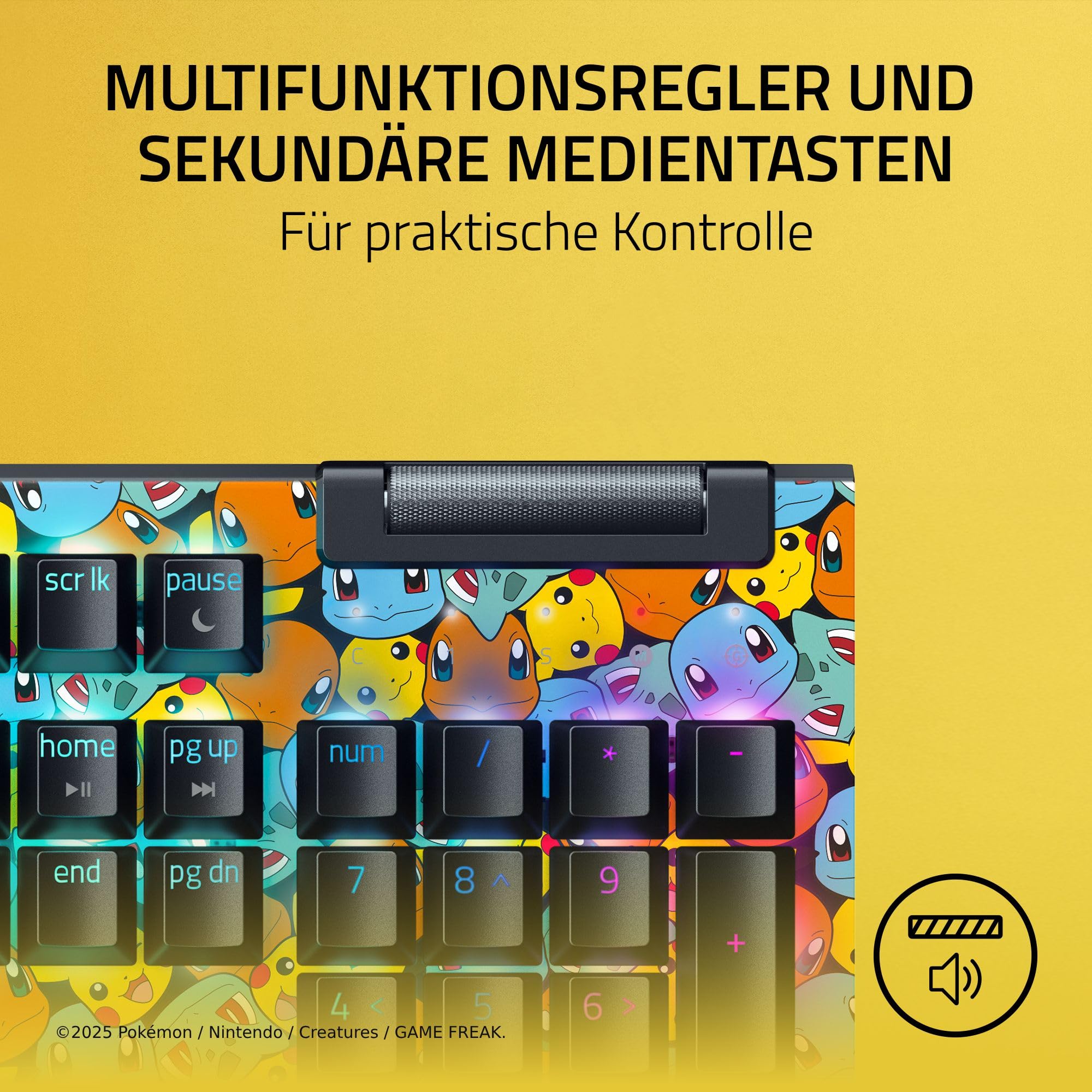 Razer BlackWidow V4 X Pokémon Edition - Mechanische Gaming-Tastatur - Chroma RGB - grüne Clicky Switches - 6 dedizierte Makro-Tasten - Doubleshot-ABS-Tastenkappen - QWERTY US-Layout | Pokémon Kanto