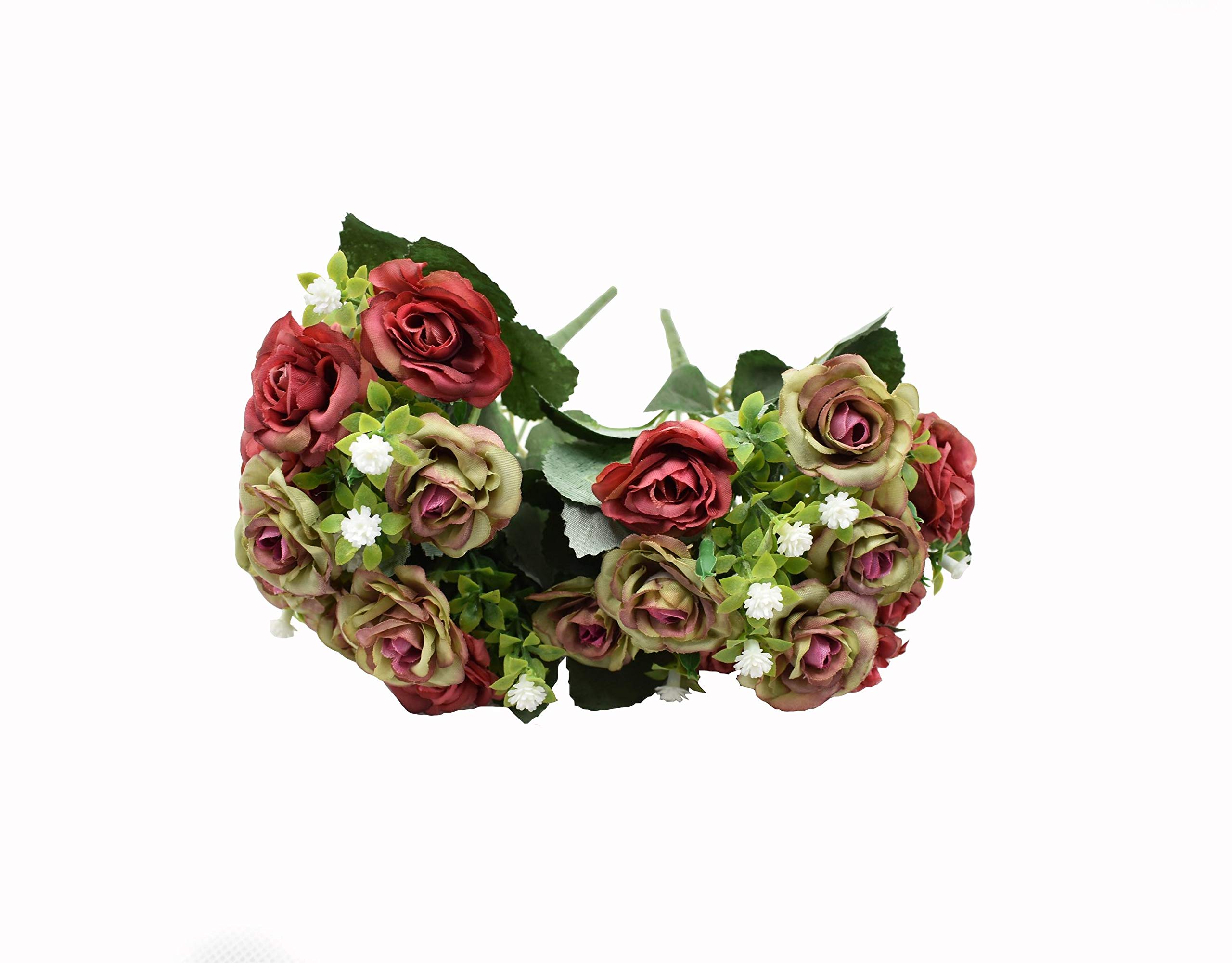 Yatai Artificial Plants 2 Bunch Rose Flowers For Multiple Occasions