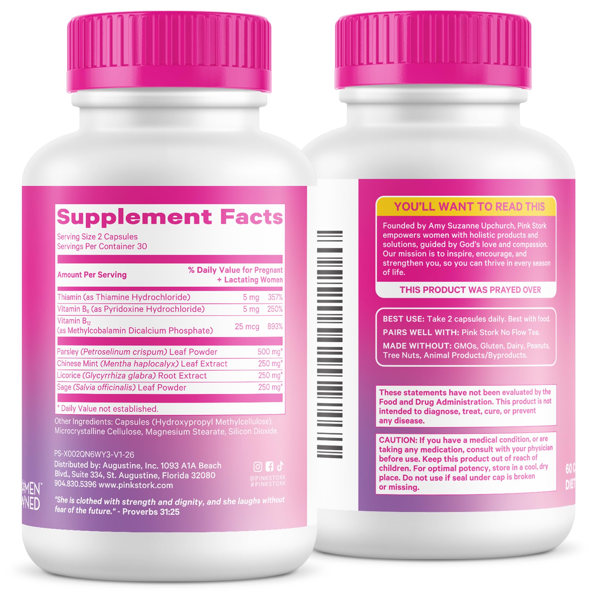 Pink Stork No Flow Breast Milk Dry Up Supplement, 60 Capsules — Amazon image 9