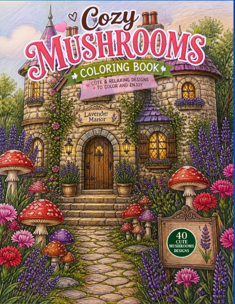 Cozy Mushroom Coloring Book: 40 Relaxing Cottagecore & Woodland Designs for Stress Relief, Mindfulness, and Creative Relaxation