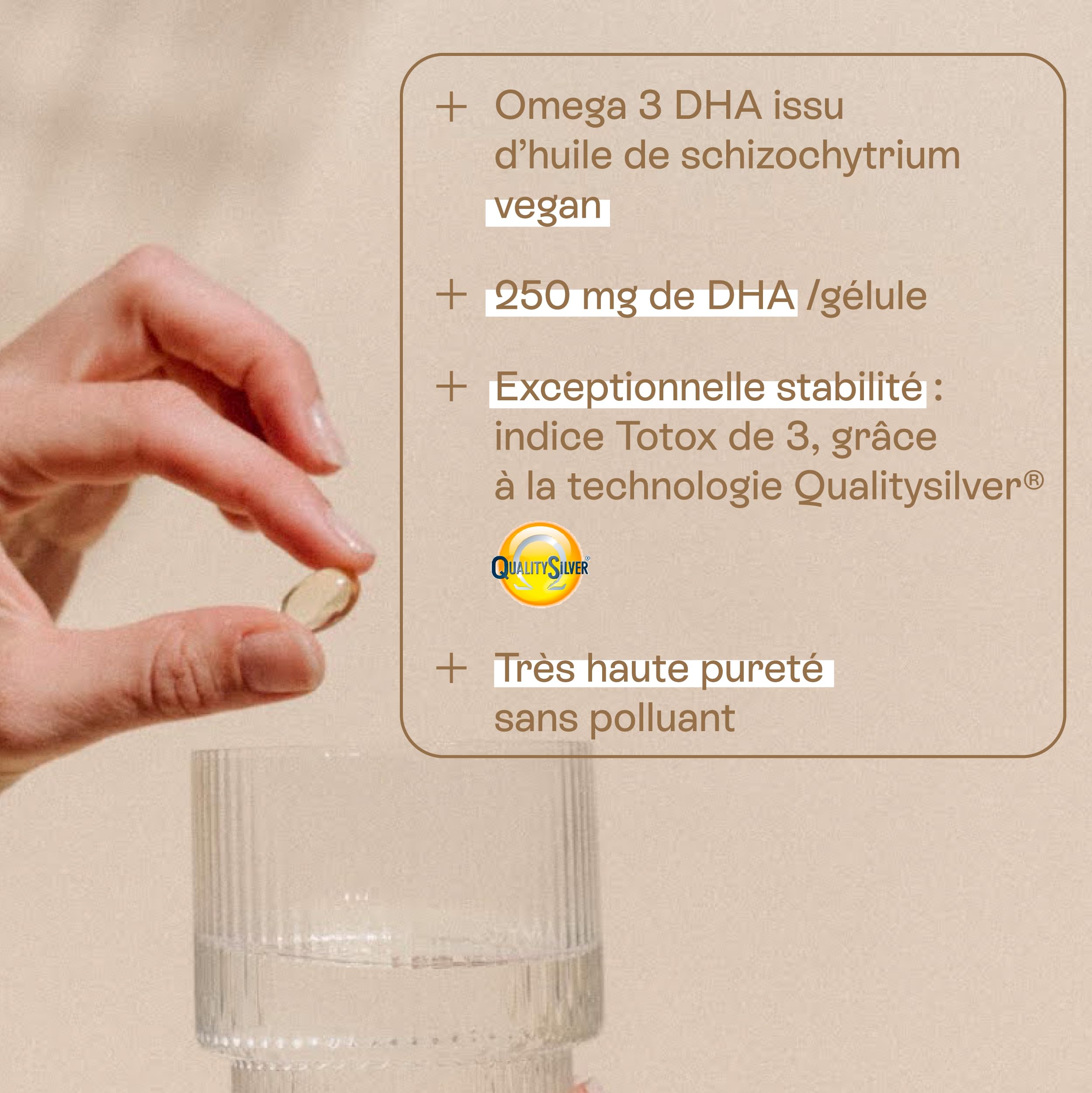 Jolly mama! Oméga Mama | DHA-EPA Végétal | Hautement Assimilable | Favorise le développement cérébral du bébé pendant la grossesse et l’allaitement | Fabriqué en France | 30 Gélules