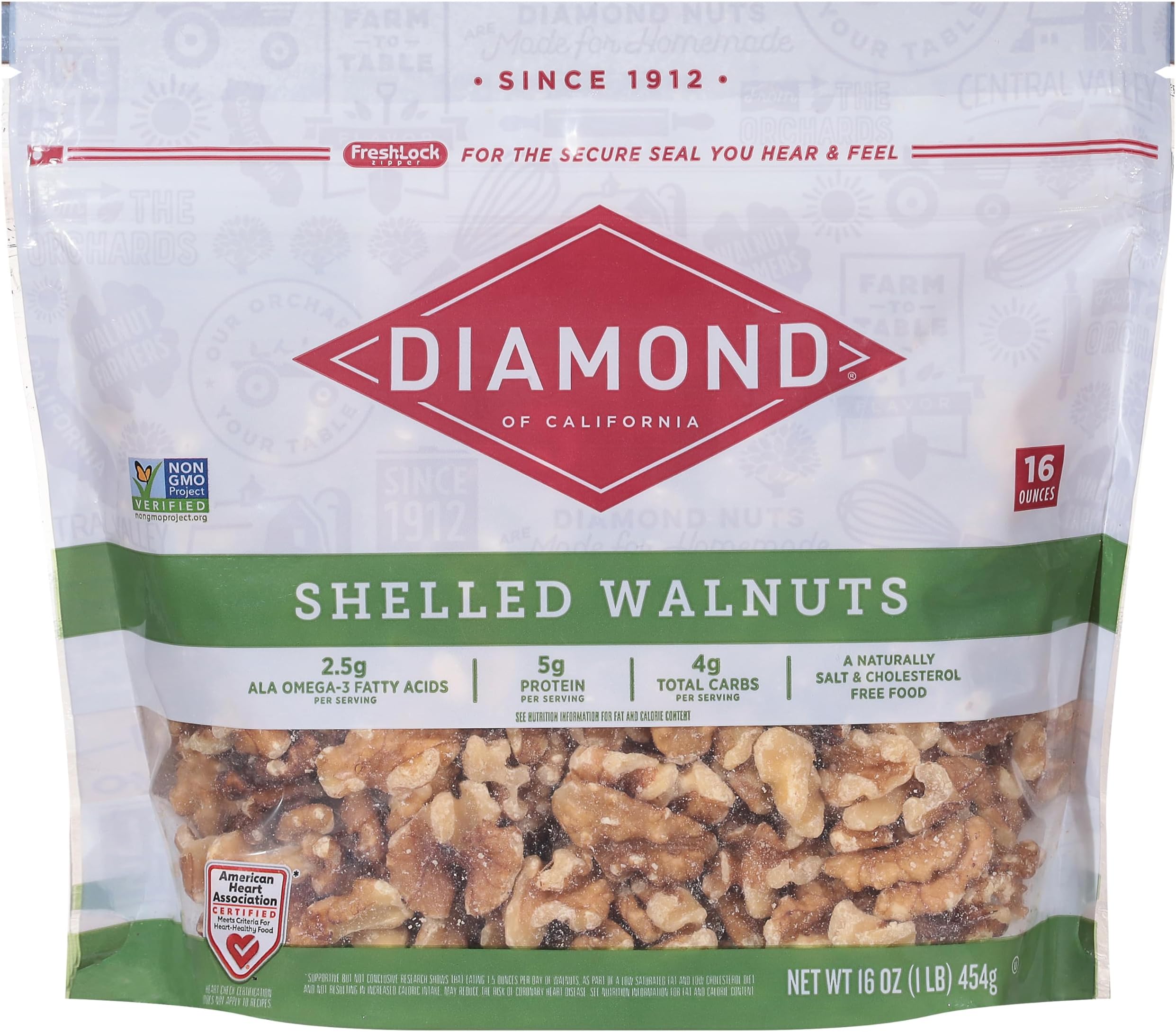 Shelled Walnuts 16 oz
