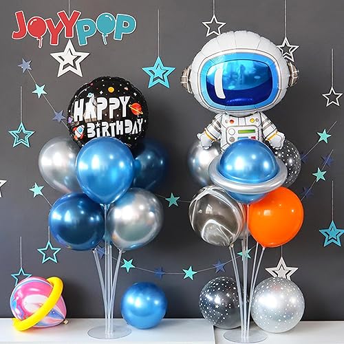Miniatura 6 de JOYYPOP Juego de 4 soportes para globos palos de globos con base para mesa cumpleaños baby shower decoración de fiesta de graduación