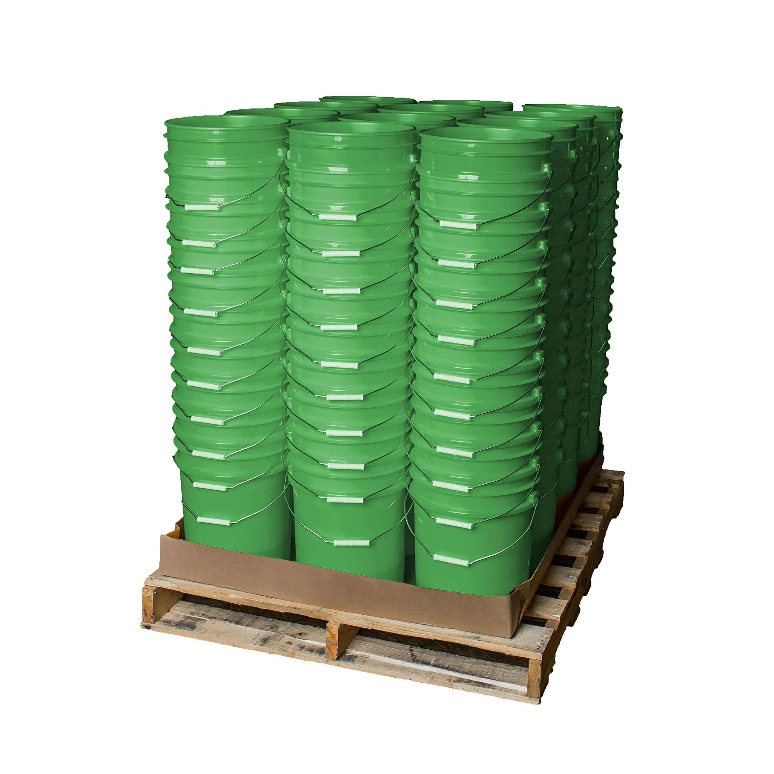 ePackageSupply 5 Gallon Green Plastic Bucket Only - Durable 90 Mil All Purpose Pail - Food Grade Buckets NO LIDS Included - Contains No BPA Plastic - Recyclable - 120 Pack Buckets ONLY