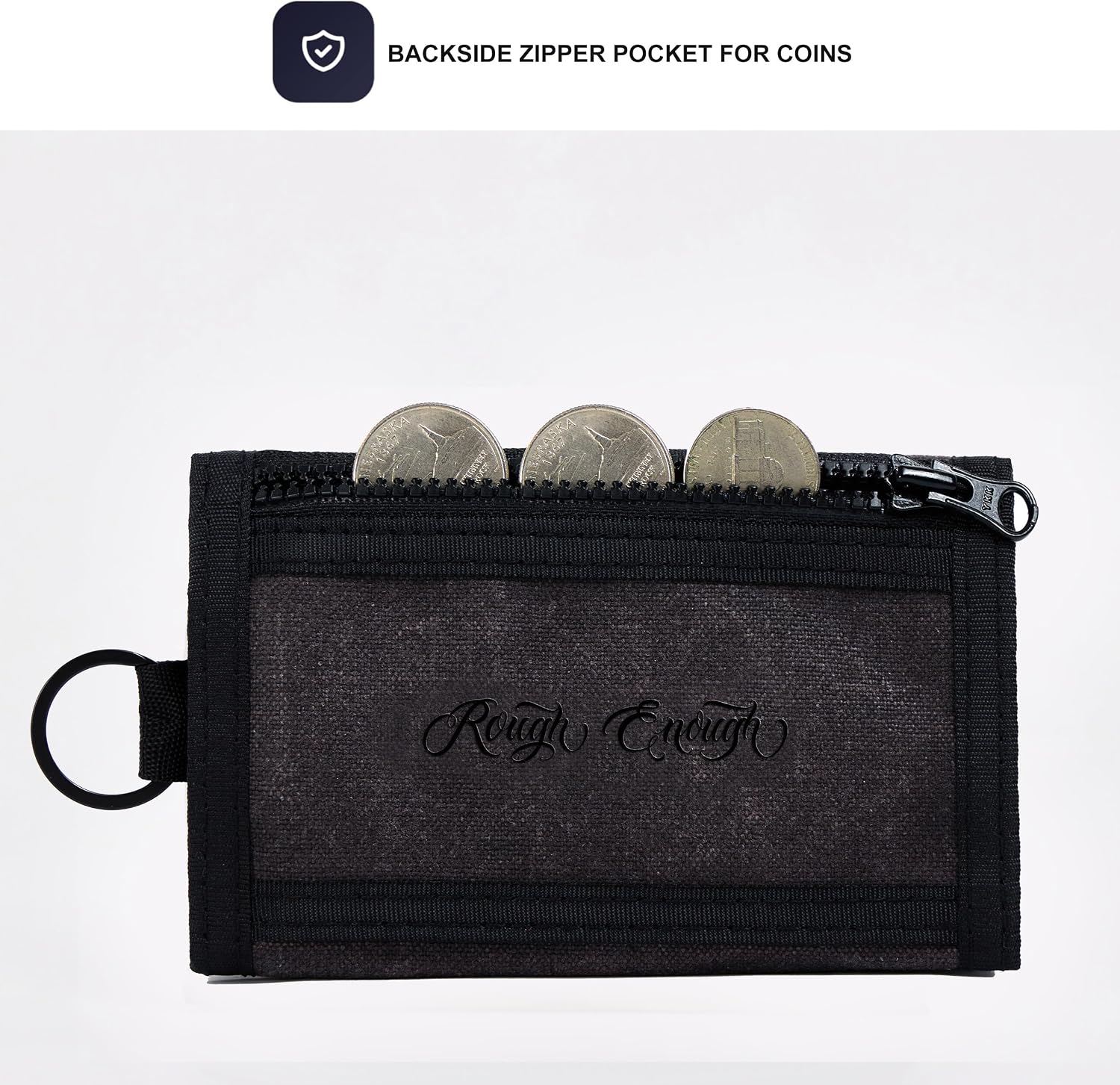 Rough Enough Boys Wallet RFID Blocking Waxed Canvas for Kids Teens